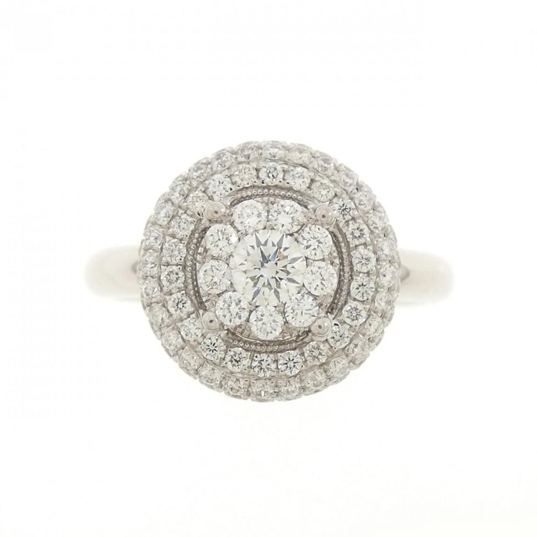 K18WG DIAMOND RING - 2