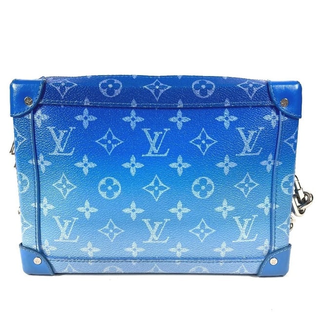 LOUIS VUITTON MONOGRAM CLOUDS SOFT TRUNK CROSSBODY BAG: LOUIS VUITTON Monogram Clouds Soft Trunk Crossbody bag Brand: LOUIS VUITTON Type/Style: Shoulder Bag Material: Leather/Canvas Color: Blue / White Size: W9.3?H6.9?D3.7inch / W23.5cm?H17.5cm?D9.5cm