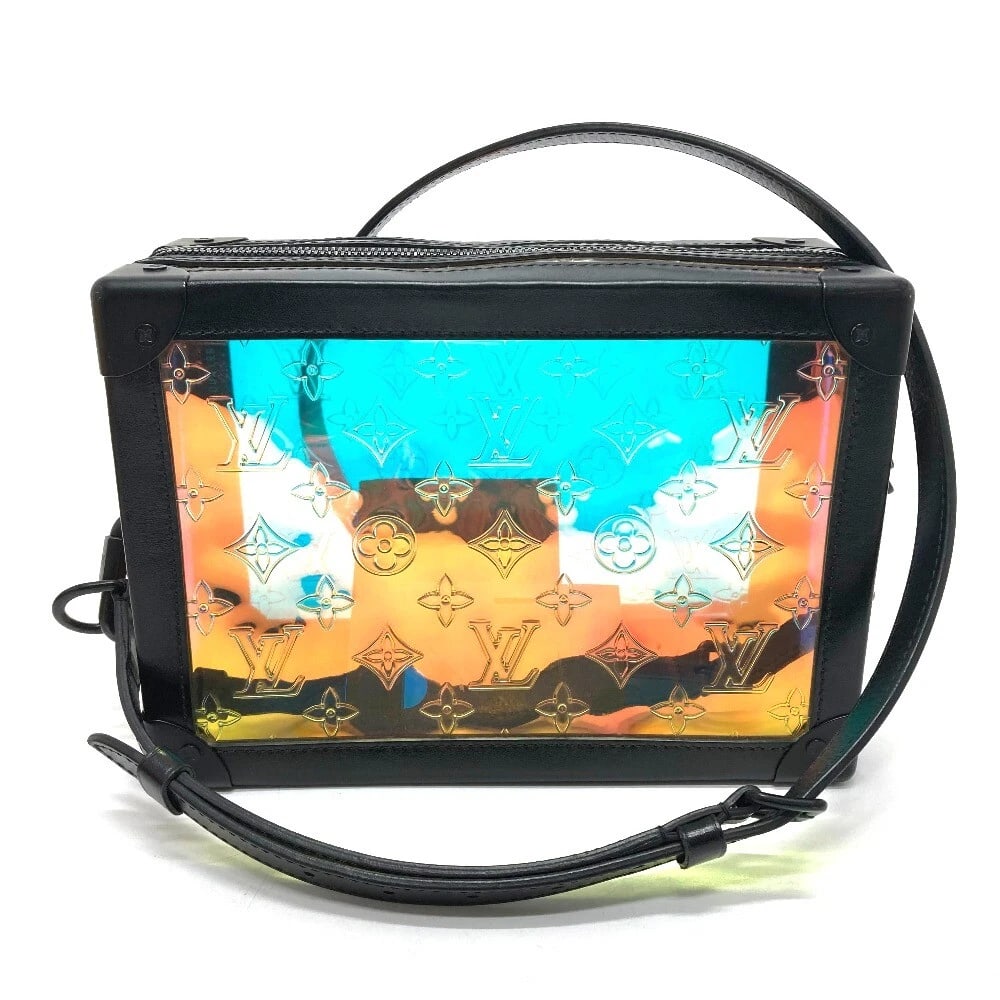 LOUIS VUITTON MONOGRAM PRISM SOFT TRUNK SHOULDER BAG: LOUIS VUITTON Monogram prism Soft Trunk Shoulder Bag Brand: LOUIS VUITTON Type/Style: Shoulder Bag Material: Leather / Monogram prism Color: Hologram / Black Size: W9.6?H6.9?D3.9inch / W24.3cm?H17.5cm