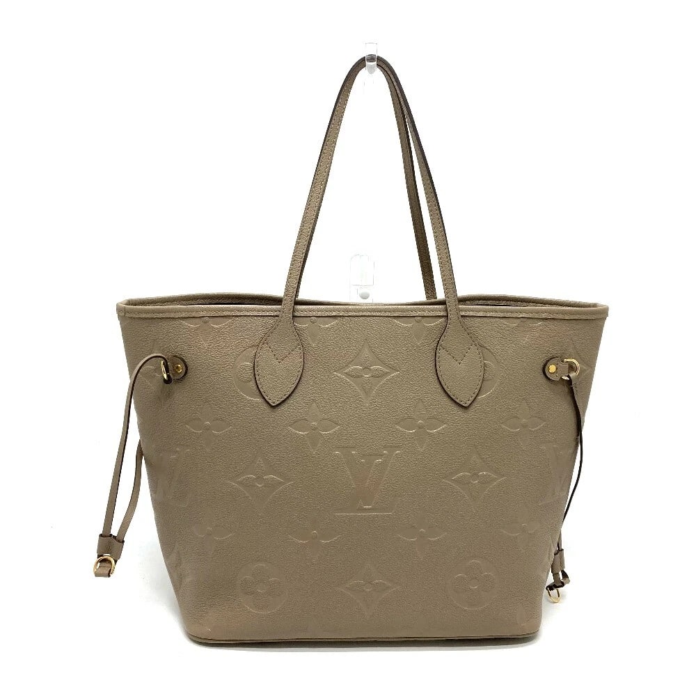 LOUIS VUITTON MONOGRAMEMPREINTE NEVERFULL MM SHOULDER TOTE BAG: LOUIS VUITTON MonogramEmpreinte Neverfull MM Shoulder Tote Bag Brand: LOUIS VUITTON Type/Style: Tote Bag Material: MonogramEmpreinteLeather Color: Tour rail / Gurege Size: W18.9?H11.4?D6.3inch / W48cm