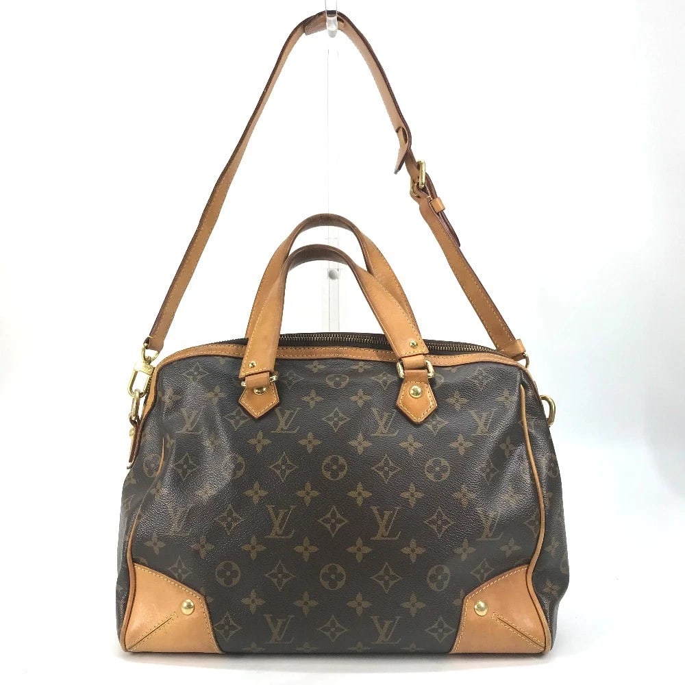 LOUIS VUITTON MONOGRAM RETIROPM 2WAY BAG HAND BAG: LOUIS VUITTON Monogram RetiroPM 2WAY Bag Hand Bag Brand: LOUIS VUITTON Type/Style: Shoulder Bag Material: Monogram Canvas Color: Brown Size: W12.6?H10.2?D5.1inch / W32cm?H26cm?D13cm Accessories: None