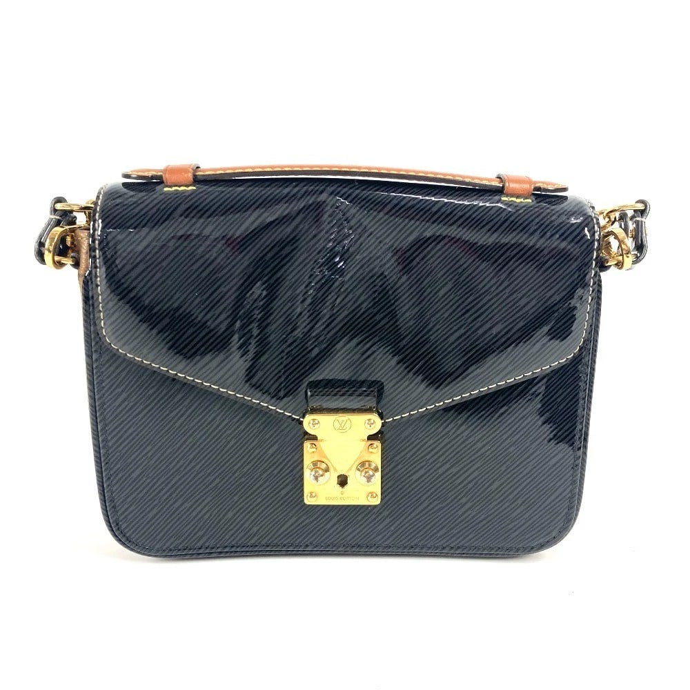 LOUIS VUITTON SHINY EPI MONOGRAM 3WAY HAND BAG: LOUIS VUITTON Shiny Epi Monogram 3WAY Hand Bag Brand: Louis Vuitton Type/Style: Shoulder Bag Material: Monogram reverse canvas Color: BlackxBrown Size: W7.9?H6.1?D1.6inch / W20cm?H15.5cm?D4cm
