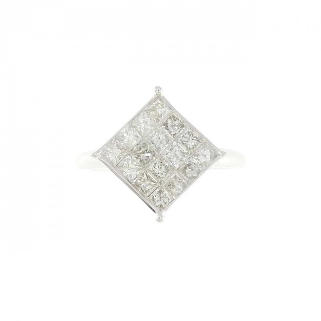 K18WG DIAMOND RING - 2