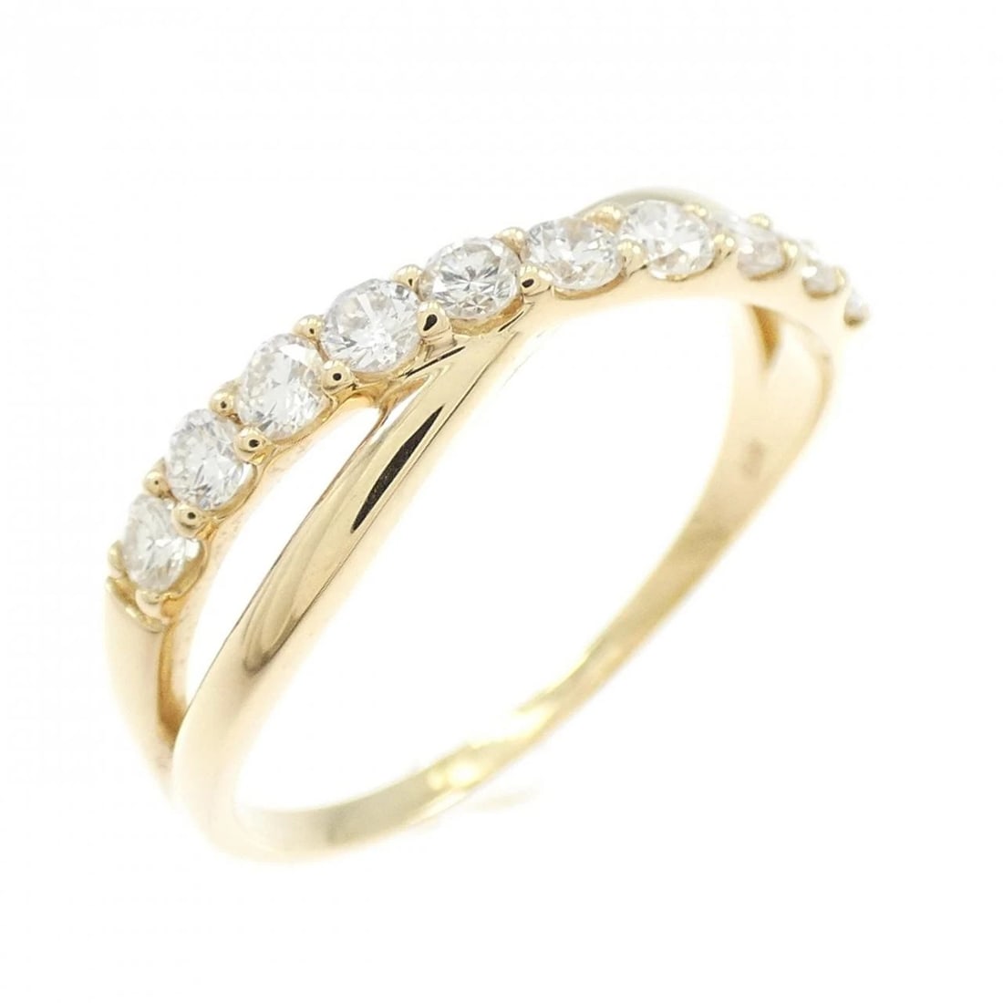 K18YG DIAMOND RING: K18YG Diamond Ring Brand: Unbranded Type/Style: Diamond Ring Material: K18YG, Main Stone Natural Color: Yellow Gold Size: US 5 3/4 Accessories: None Accessories Notice: When purchasing pre-owned