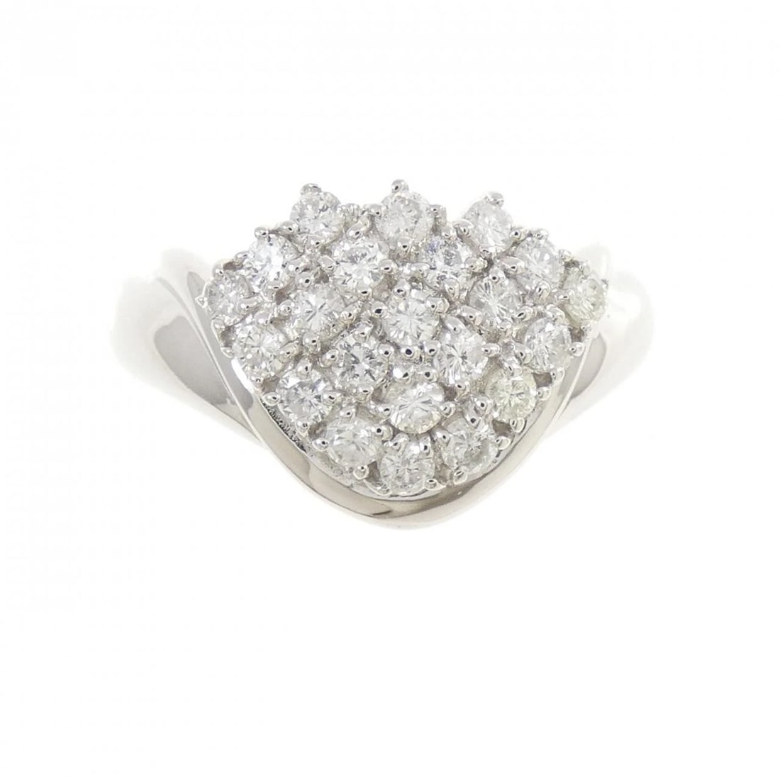 PT850 PAVE DIAMOND RING - 2