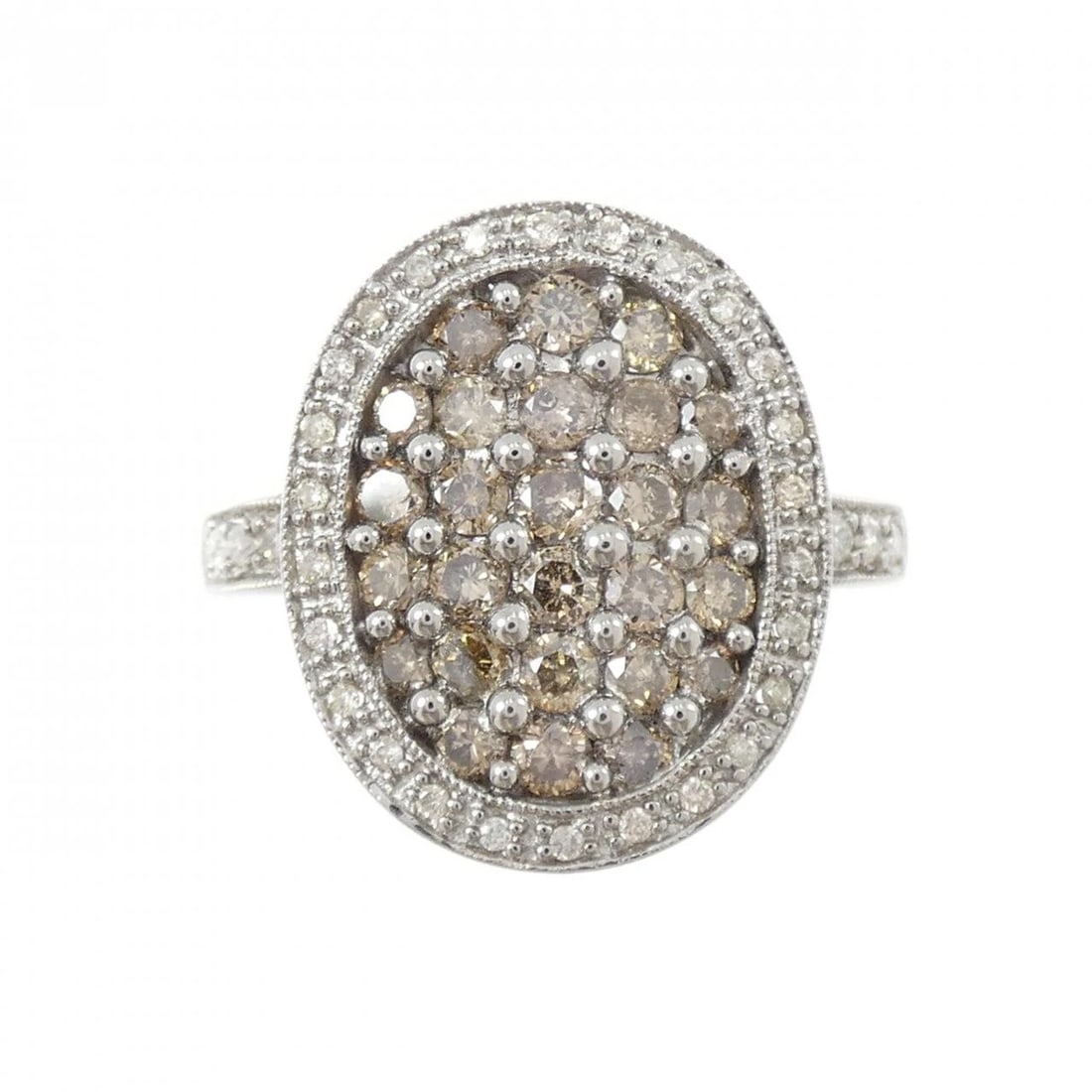 K18WG DIAMOND RING - 2