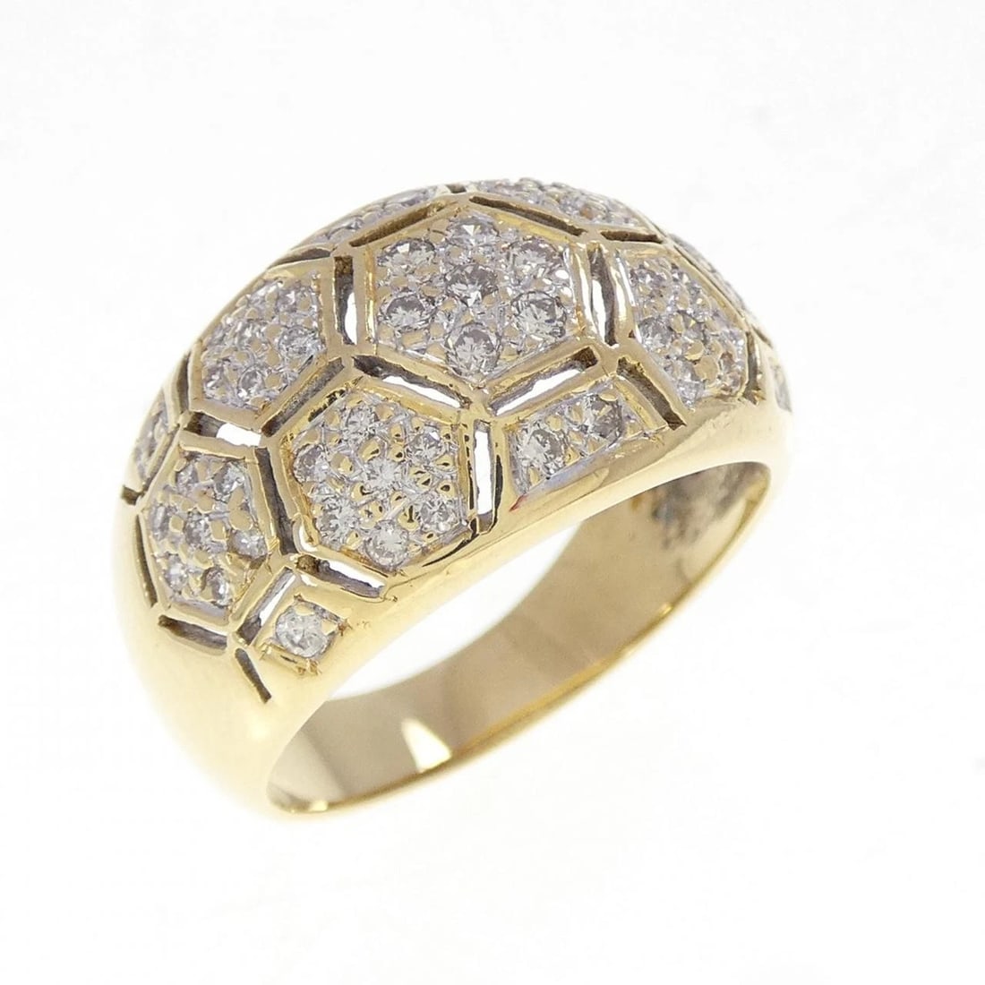 K18YG/K18WG DIAMOND RING: K18YG/K18WG Diamond Ring Brand: Unbranded Type/Style: Diamond Ring Material: 18k White Gold18K Yellow Gold, Main Stone Natural Color: Yellow Gold White Gold Size: US 5 3/4 Accessories: None