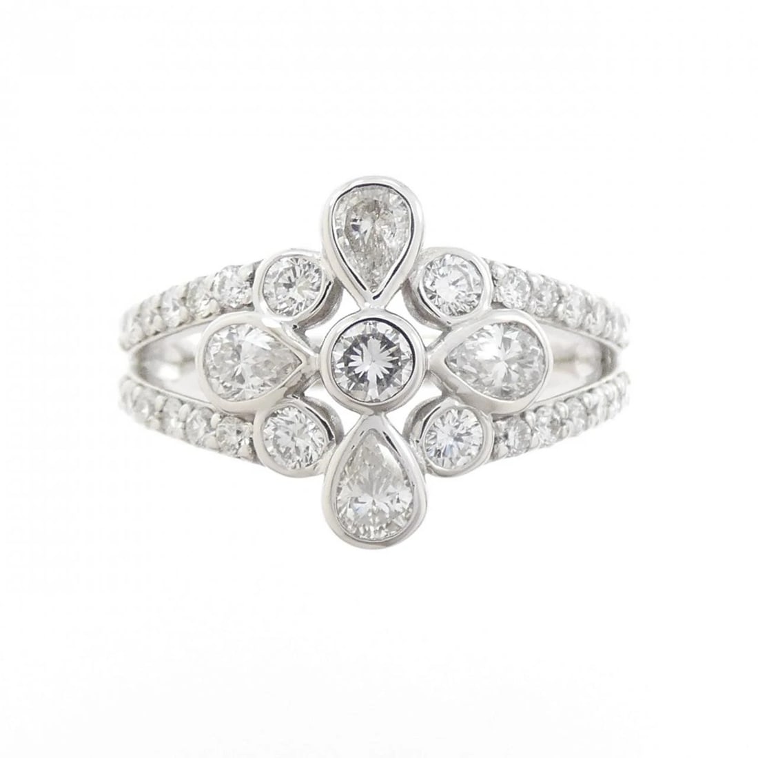 K18WG DIAMOND RING - 2