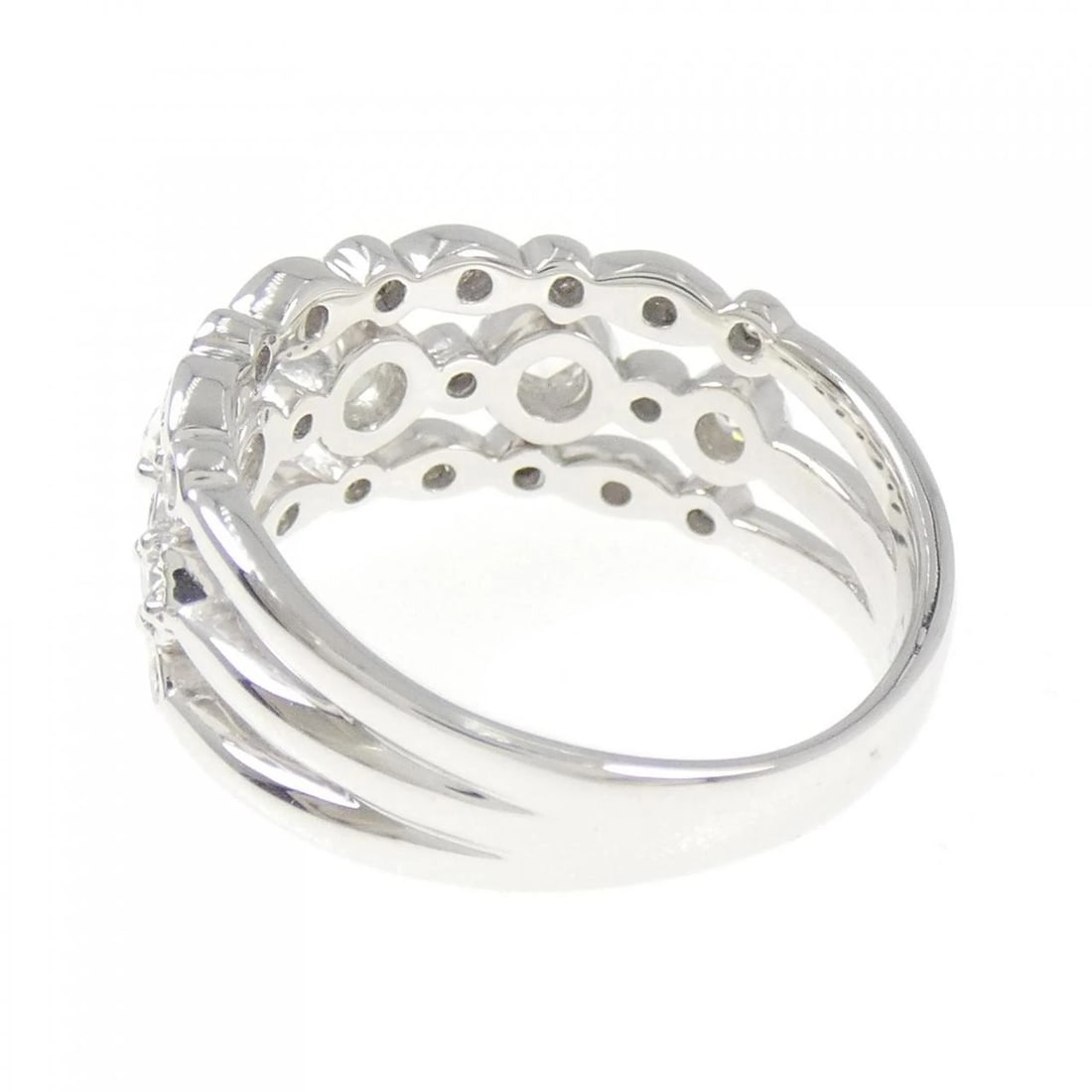 K18WG DIAMOND RING - 2