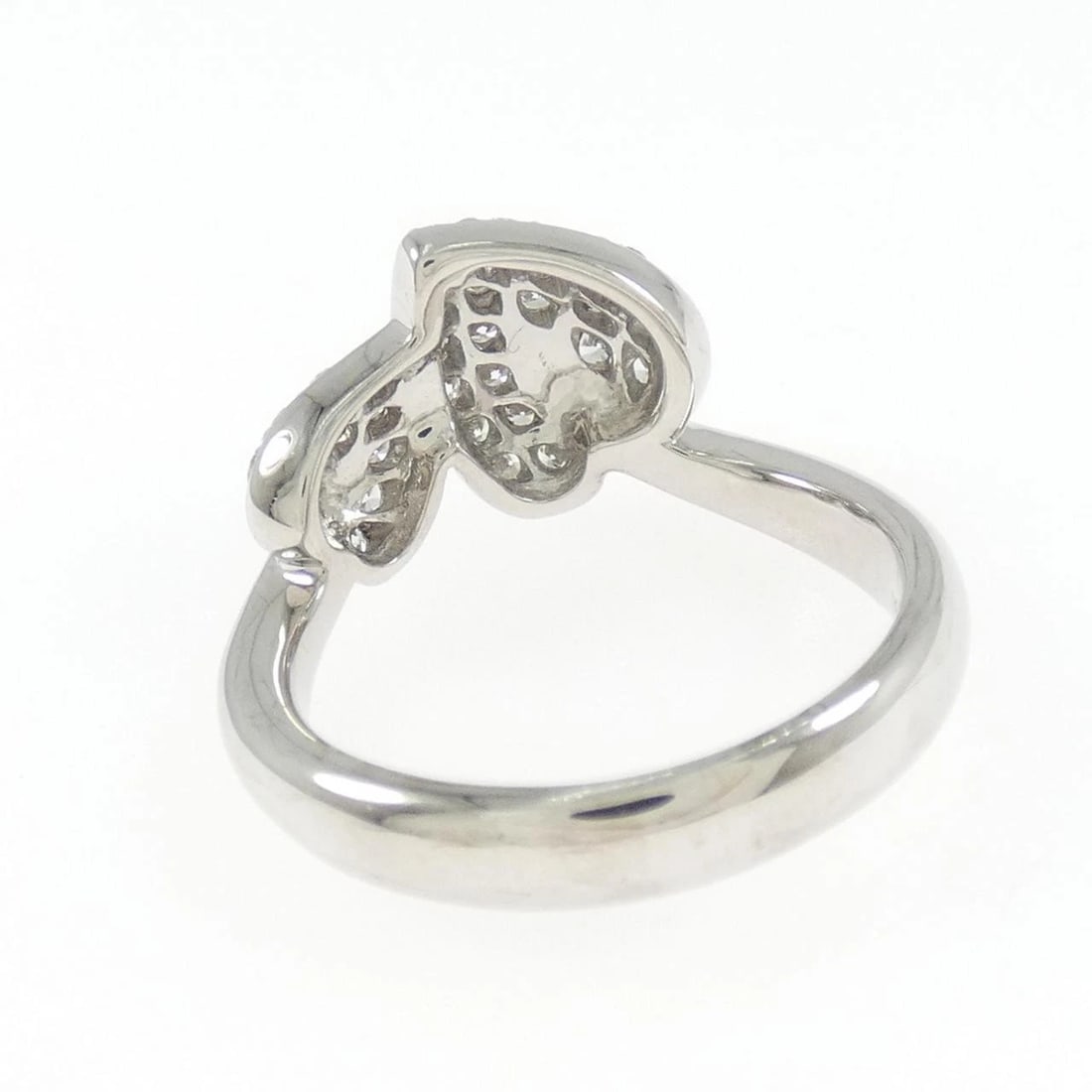 K18WG LEAF DIAMOND RING - 2