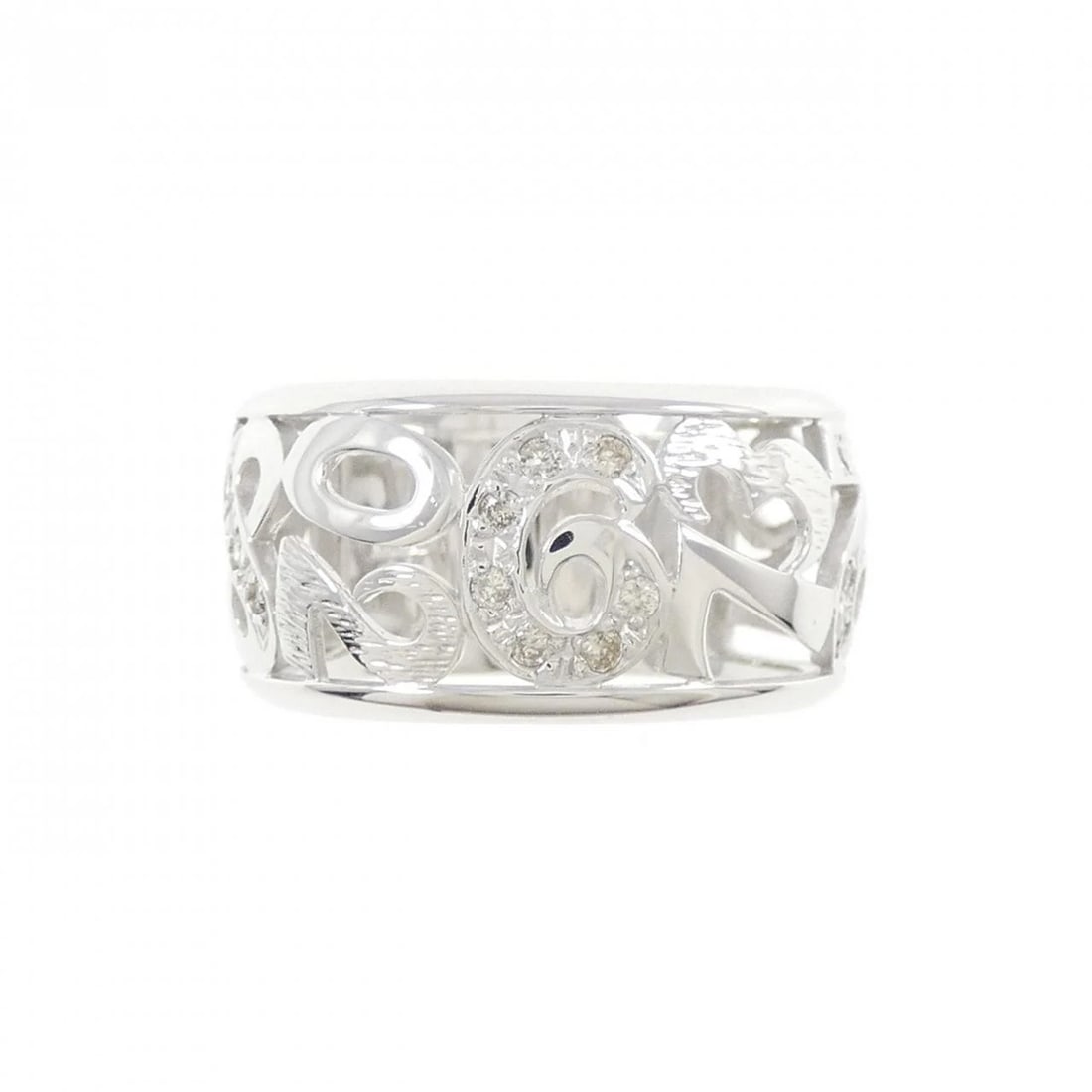 K18WG DIAMOND RING - 2
