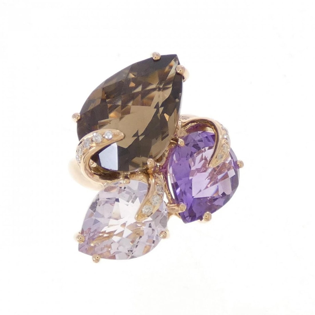 K18PG COLOR STONE RING - 2