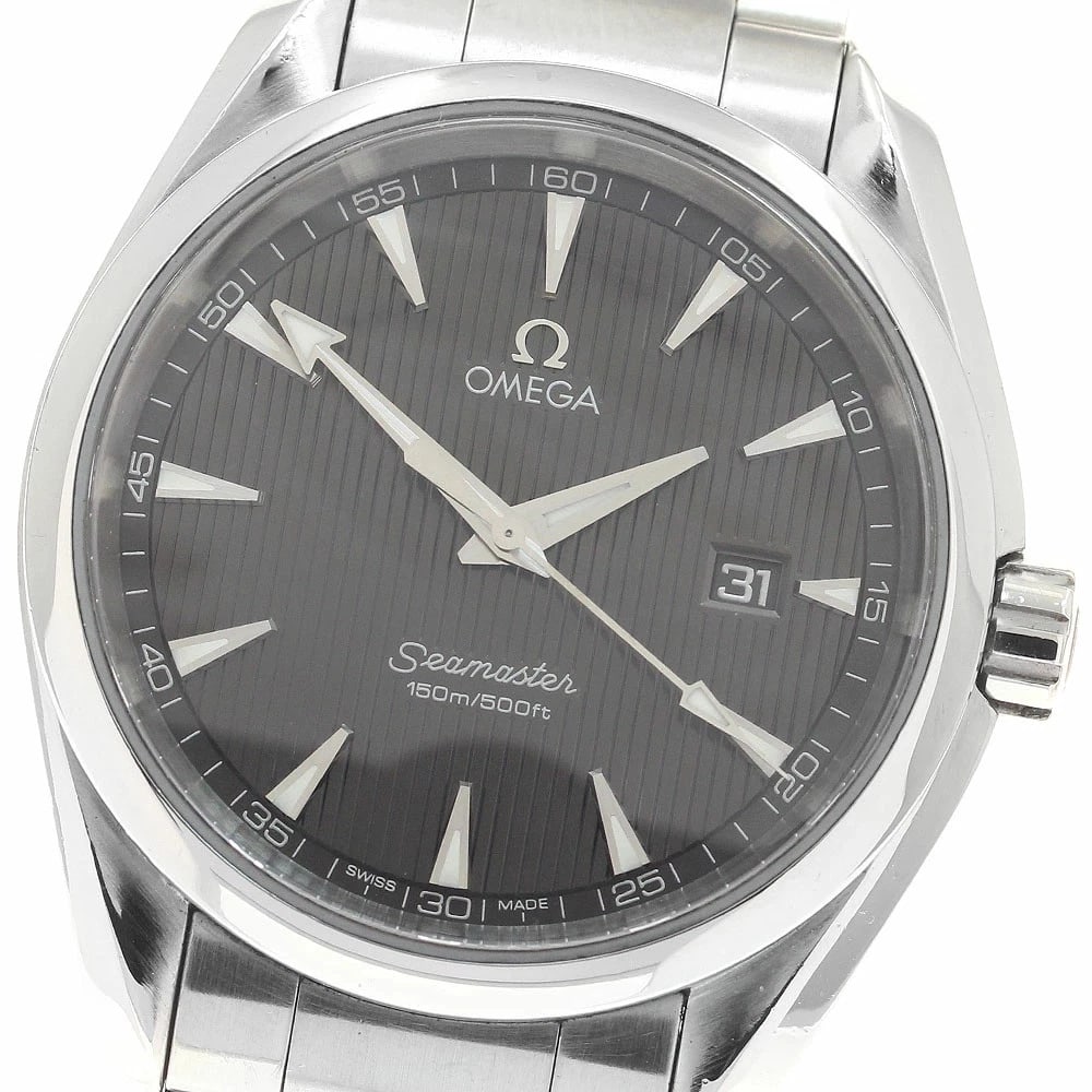 OMEGA WATCH SEAMASTER AQUA TERRA DATE QUARTZ WATCH: Omega Watch Seamaster Aqua Terra Date Quartz Watch Brand: OMEGA Type/Style: Wristwatch Material: SS Color: GRAY DIAL Size: Case size: 39mm Wrist size: Approx. 19.5cm Accessories: None Acce