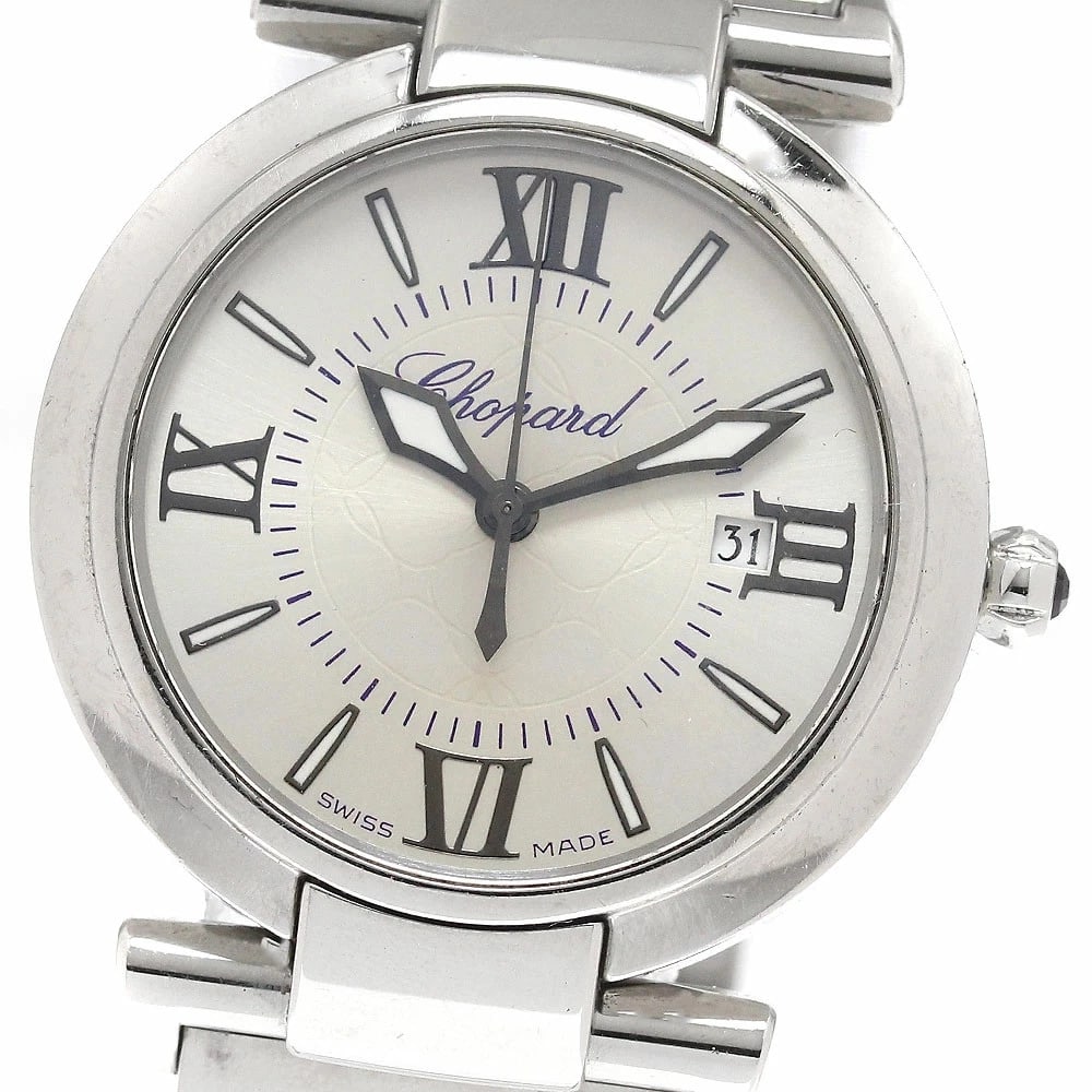 CHOPARD WATCH IMPERIALE DATE QUARTZ SILVER DIAL WATCH: Chopard Watch Imperiale Date Quartz Silver Dial Watch Brand: CHOPARD Type/Style: Wristwatch Material: SS Color: SILVER DIAL Size: Case size: 28mm Wrist size: Approx. 16.5cm Accessories: None