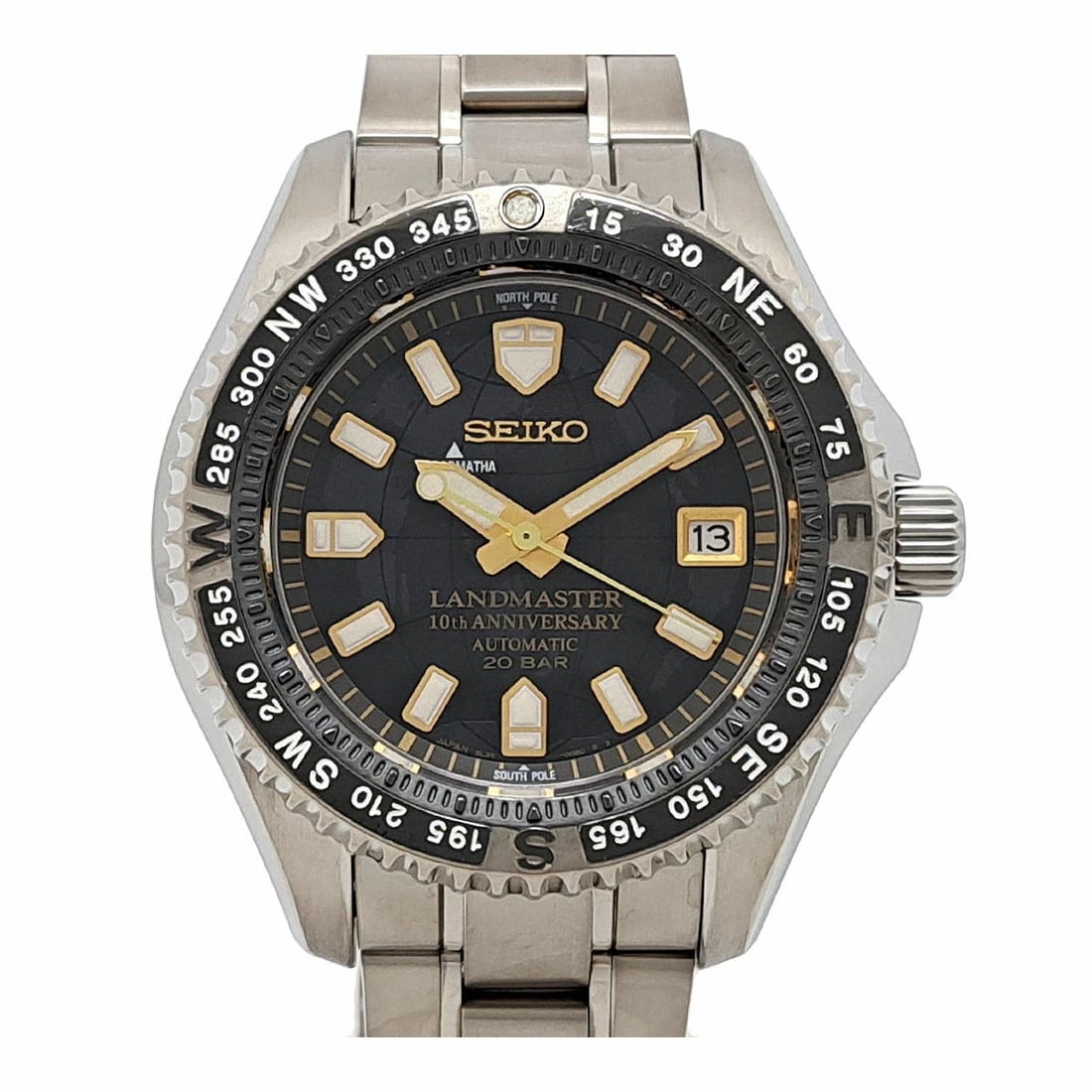 SEIKO WATCH PROSPEX LANDMASTER 10TH WATCH: Seiko Watch Prospex Landmaster 10Th Watch Brand: SEIKO Type/Style: Wristwatch Material: Titanium Color: None Size: Case size: 42mm Wrist size: Approx. 18.5cm Accessories: None Accessories Notice: