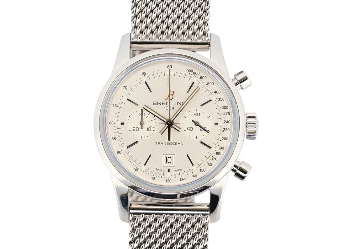 BREITLING WATCH TRANSOCEAN CHRONOGRAPH WATCH: Breitling Watch Transocean Chronograph Watch Brand: BREITLING Type/Style: Wristwatch Material: SS Color: None Size: Case size: 38mm Wrist size: 20.5cm Accessories: None Accessories Notice: