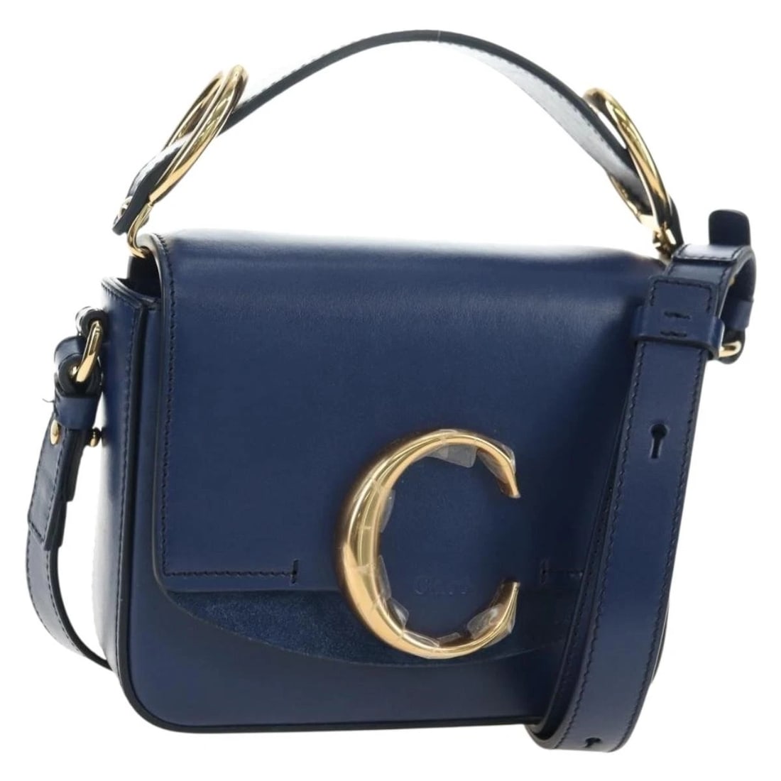 CHLOE CHLOE C HAND BAG LEATHER 2WAY BAG: Chloe Chloe C Hand Bag Leather 2way bag Brand: Outlet Type/Style: Hand Bag Material: Leather Color: Blue/Gold Size: Size(Inch) W6.3 x H4.7 x D1.6inch(Approx) Handle Drop:2.8inch(Approx) Accessories: