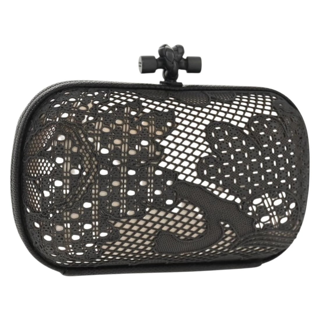 BOTTEGA VENETA KNOT POUCH CLUTCH POUCH METAL GRAY (1 of 6)