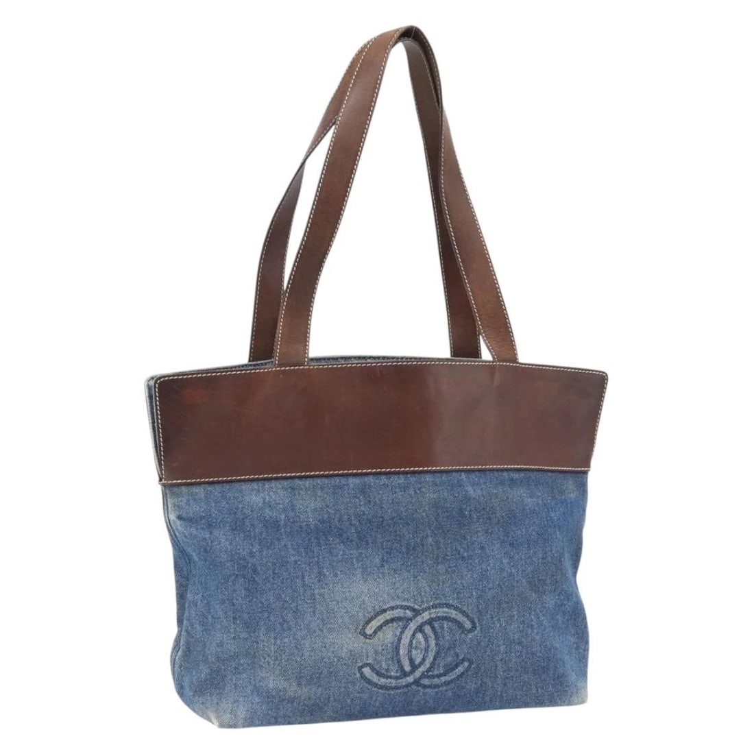CHANEL TOTE BAG DENIM BLUE: CHANEL Tote Bag Denim Blue Brand: CHANEL Type/Style: Tote Bag Material: Canvas Color: Blue Size: Size(Inch)W12.6 x H10.6 x D5.1inch(Approx) Handle Drop:10.6inch(Approx) Accessories: None A