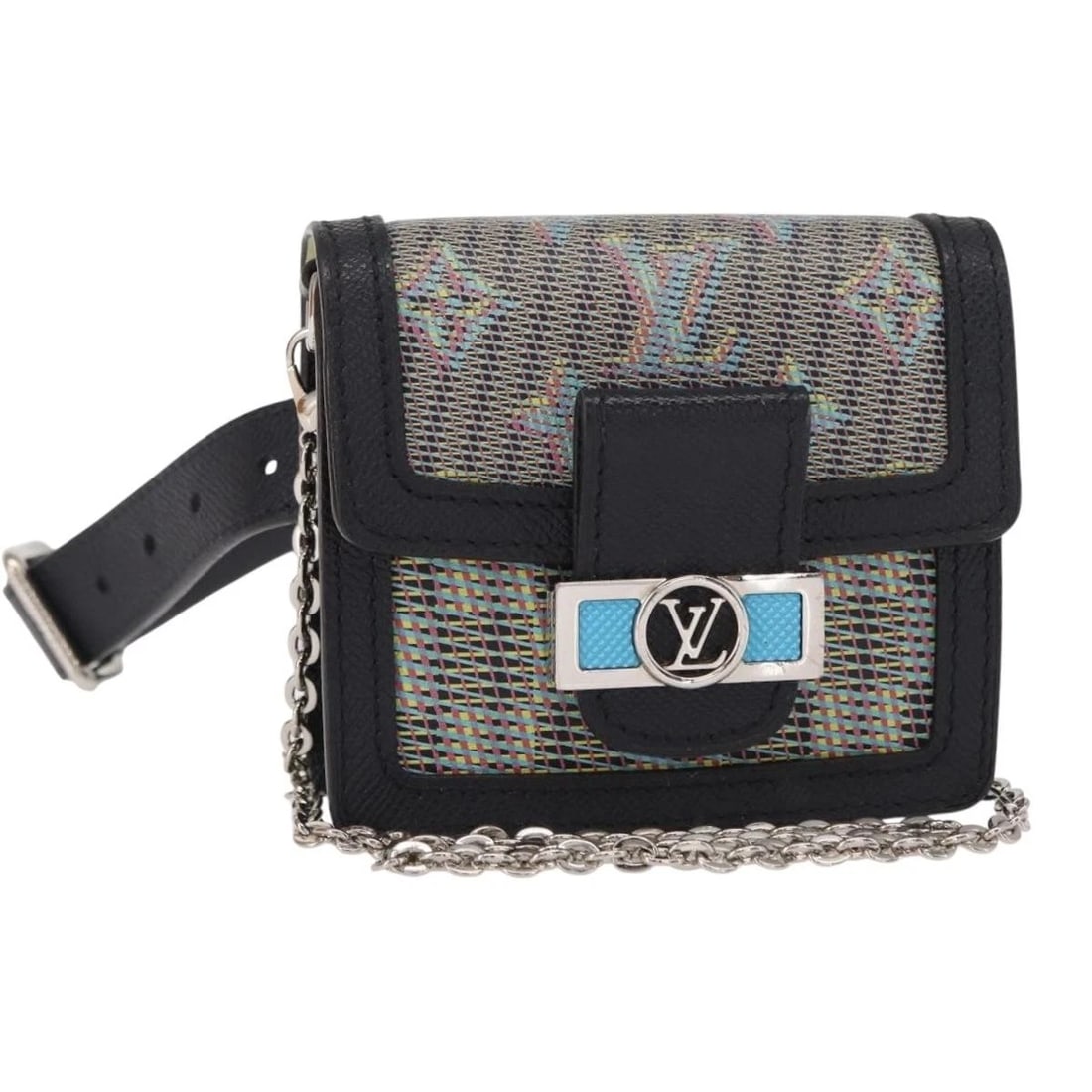 LOUIS VUITTON MONOGRAM POP DAUFINE MINI BAG BLUE: LOUIS VUITTON Monogram Pop Daufine MINI Bag Blue Brand: LOUIS VUITTON Type/Style: Shoulder Bag Material: Monogram Canvas Color: Blue Size: Size(Inch)W4.7 x H3.9 x D1.2inch(Approx) Accessories: Non