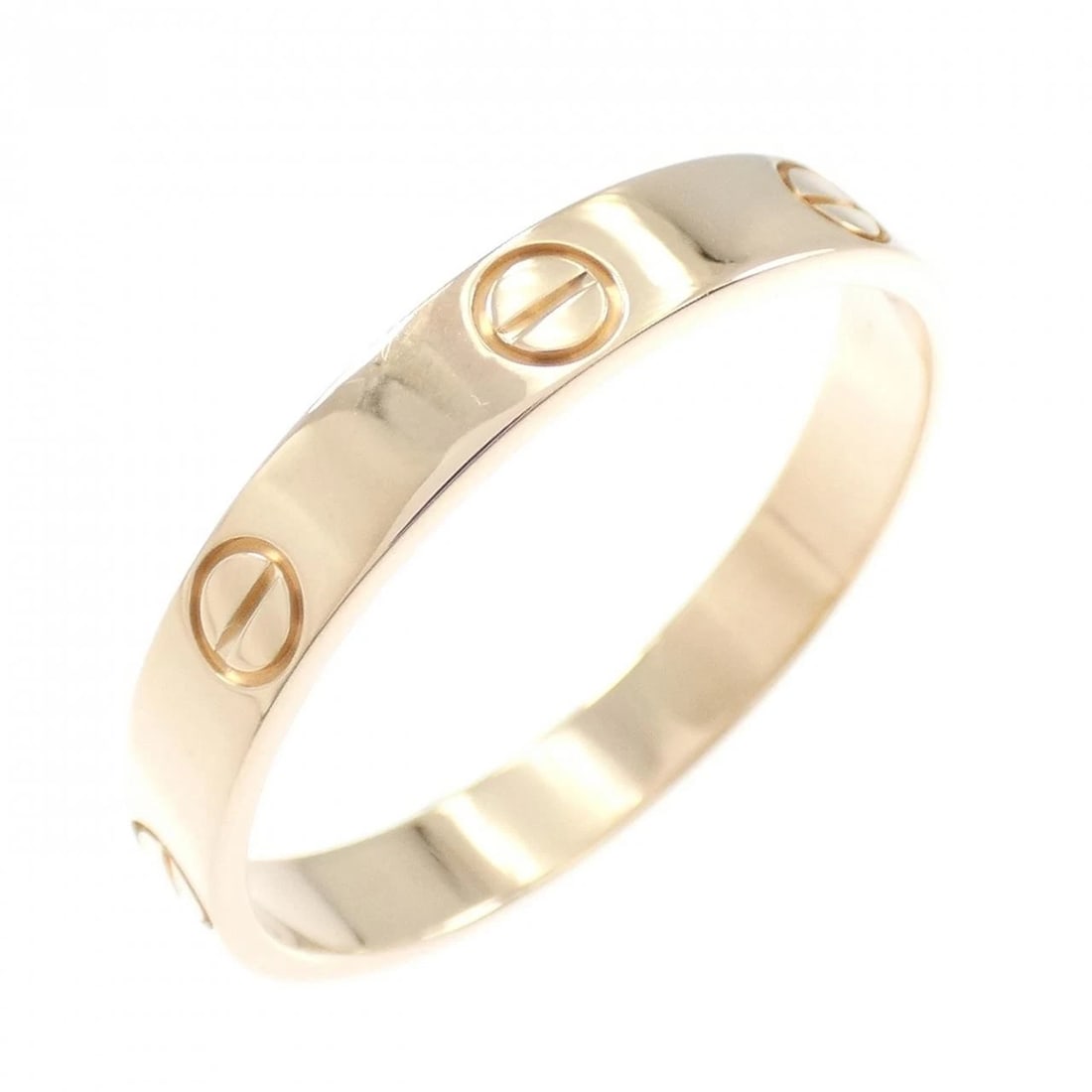 CARTIER MINI LOVE RING: Cartier Mini Love Ring Brand: CARTIER Type/Style: Cartier Ring Material: 750 Pink Gold, Color: pink gold Size: US 10 Accessories: None Accessories Notice: When purchasing pre-owned goods,