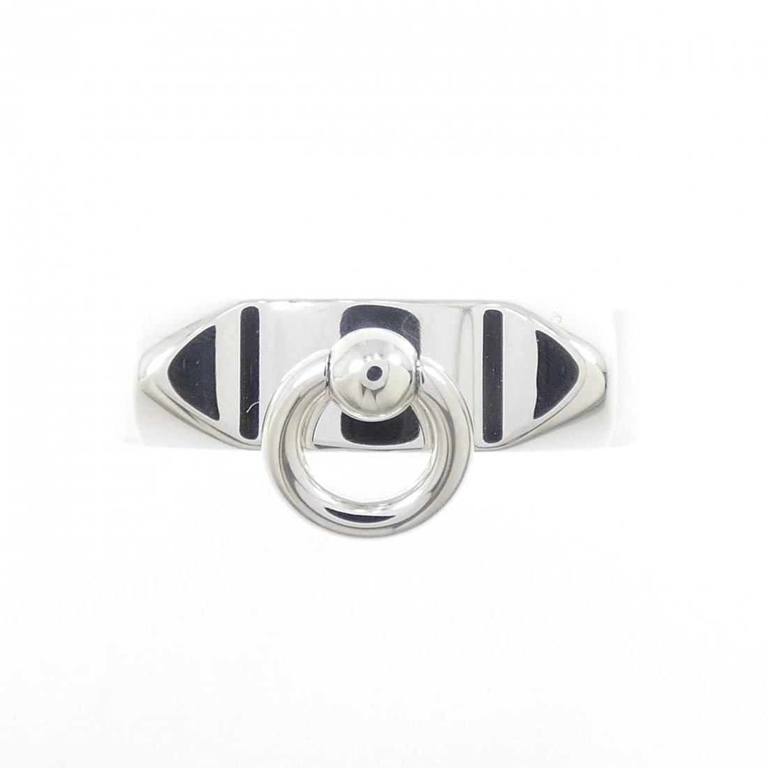 HERMES COLLIER DE CHIEN RING: Hermes Collier de Chien Ring Brand: HERMES Type/Style: Hermes Ring Material: 925 Silver, Color: Silver Size: US 6 1/2 Accessories: None Accessories Notice: When purchasing pre-owned goods, please