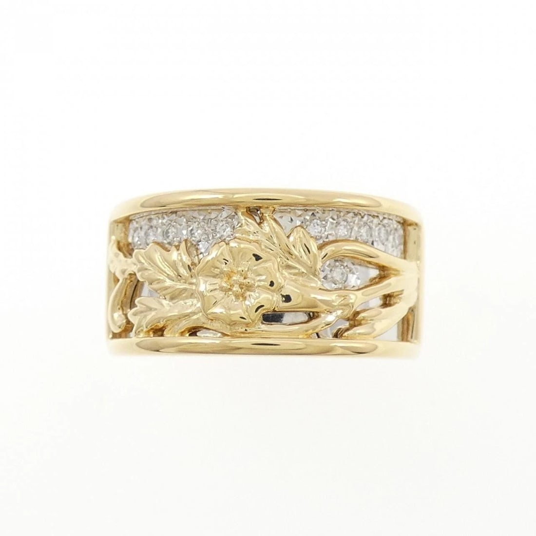 TASAKI DIAMOND RING: Tasaki Diamond Ring Brand: TASAKI Type/Style: Tasaki Ring Material: 18k yellow gold / Platinum 900, Main Stone Natural Color: yellow gold Size: US 6 3/4 Accessories: None Accessories Notice: When