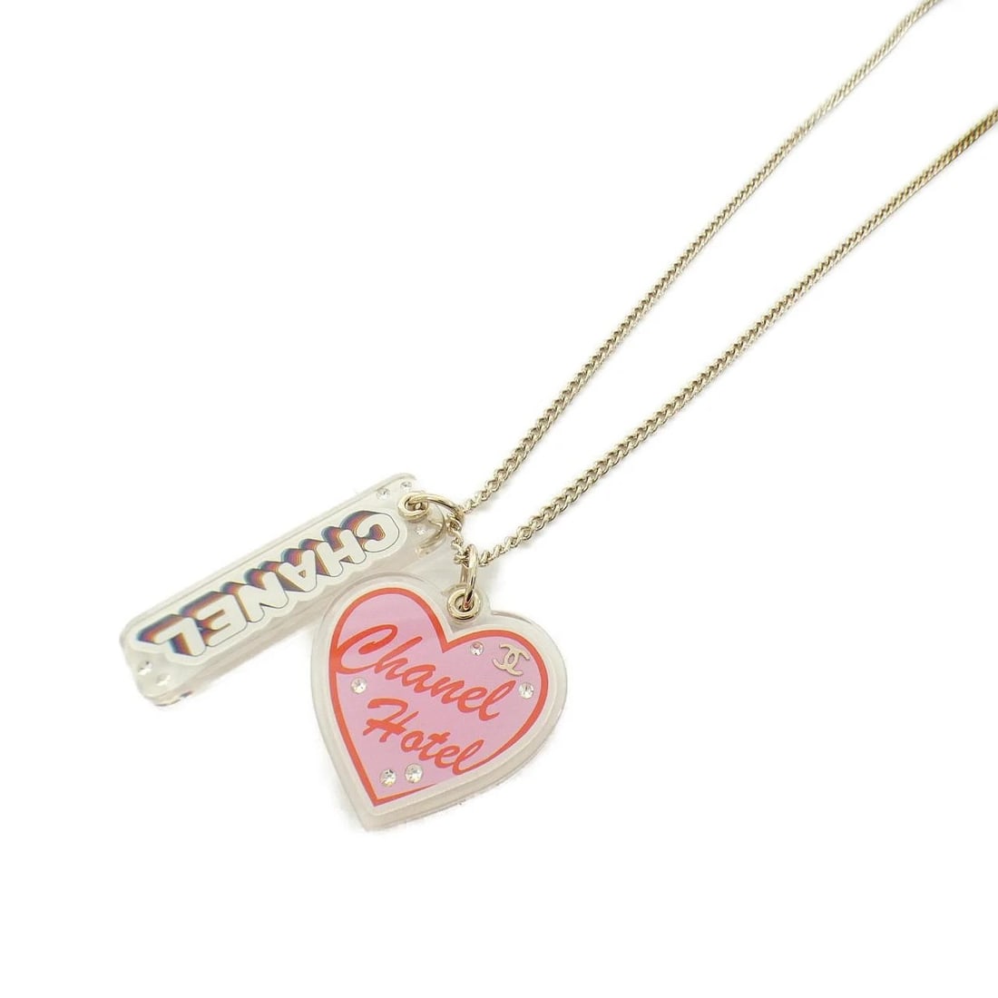 CHANEL ABC787 NECKLACE: Chanel ABC787 Necklace Brand: CHANEL Type/Style: Chanel Necklace Material: none, Color: GOLD Size: Length : 66-71.5cm Top width x height: 4.8cm x4.6cm Accessories: None Accessories Notice: