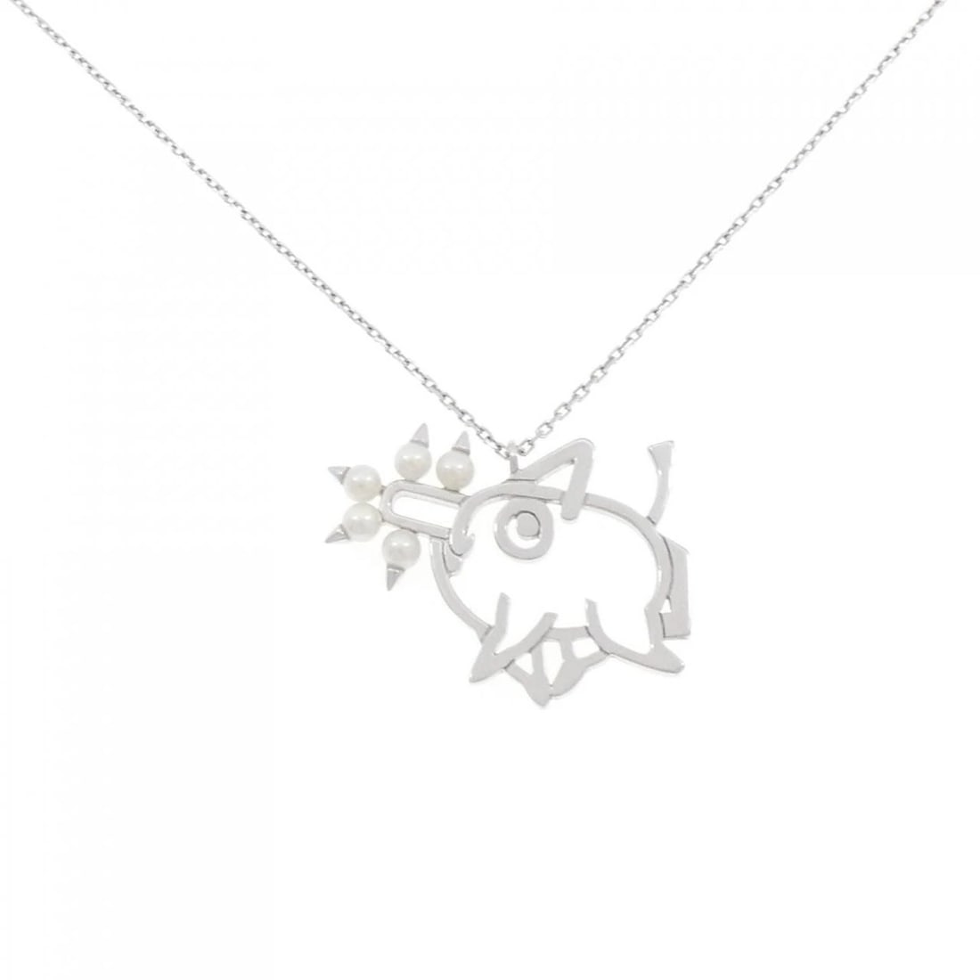 TASAKI FRESHWATER PEARL NECKLACE: Tasaki Freshwater Pearl Necklace Brand: TASAKI Type/Style: Tasaki Necklace Material: 925Silver, Main Stone Freshwater Pearl Color: silver Size: Length 45cm Actual Size Pendant Length approx. x width