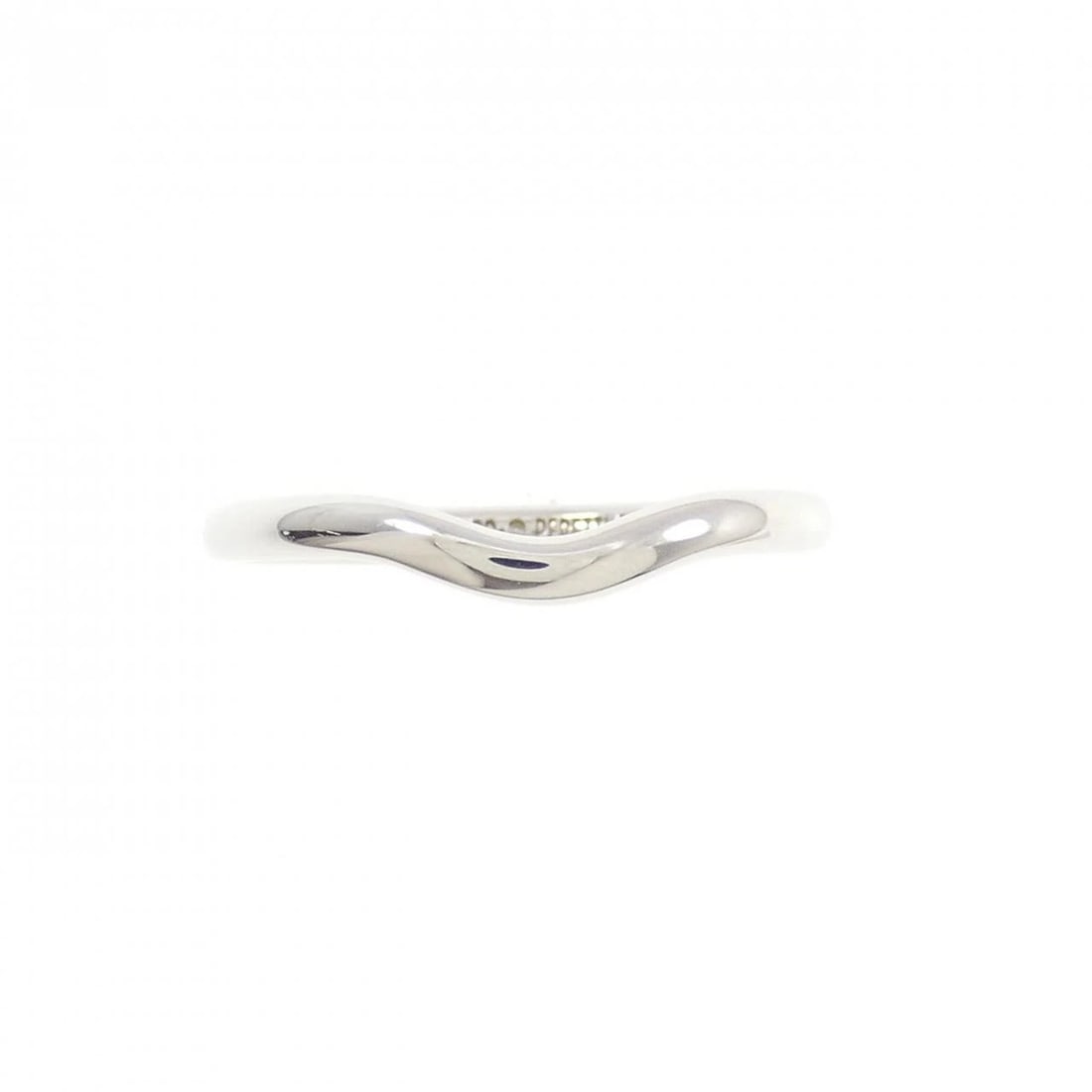 TIFFANY&CO. CURVED RING: TIFFANY&Co. Curved Ring Brand: TIFFANY&Co. Type/Style: TIFFANY & Co. Ring Material: Platinum950, Color: Silver Size: US 8.5 Accessories: None Accessories Notice: When purchasing pre-owned goods,