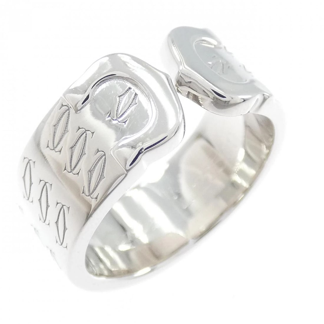 CARTIER 2C 2000 CHRISTMAS LIMITED EDITION RING: Cartier 2C 2000 Christmas Limited Edition Ring Brand: CARTIER Type/Style: Cartier Ring Material: 750 white gold, Color: white gold Size: US 6 1/4 Accessories: None Accessories Notice: When purchasing