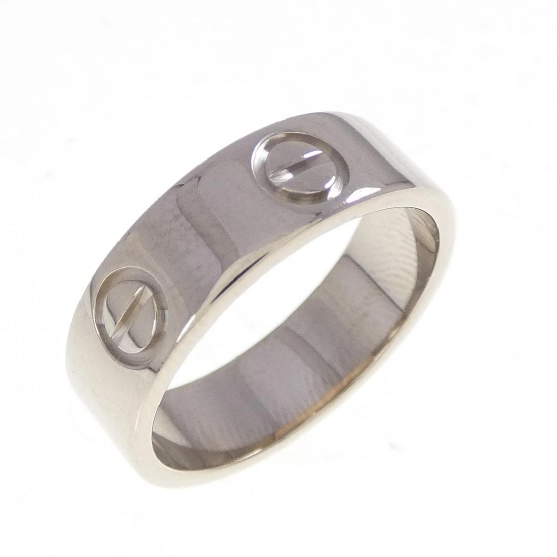 CARTIER LOVE RING: Cartier Love Ring Brand: CARTIER Type/Style: Cartier ring Material: 750 white gold, Color: White Gold Size: US 5 1/4 Accessories: None Accessories Notice: When purchasing pre-owned goods,