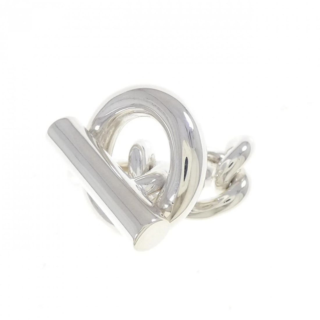 HERMES CROISETTE RING: Hermes Croisette Ring Brand: HERMES Type/Style: Hermes Ring Material: 925Silver, Color: Silver Size: US 5 3/4 Accessories: None Accessories Notice: When purchasing pre-owned goods, please refer to