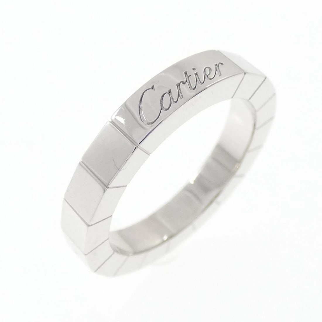 CARTIER LANIER RING: Cartier Lanier Ring Brand: CARTIER Type/Style: Cartier ring Material: 750 white gold, Color: white gold Size: US 3.5 Accessories: None Accessories Notice: When purchasing pre-owned goods,