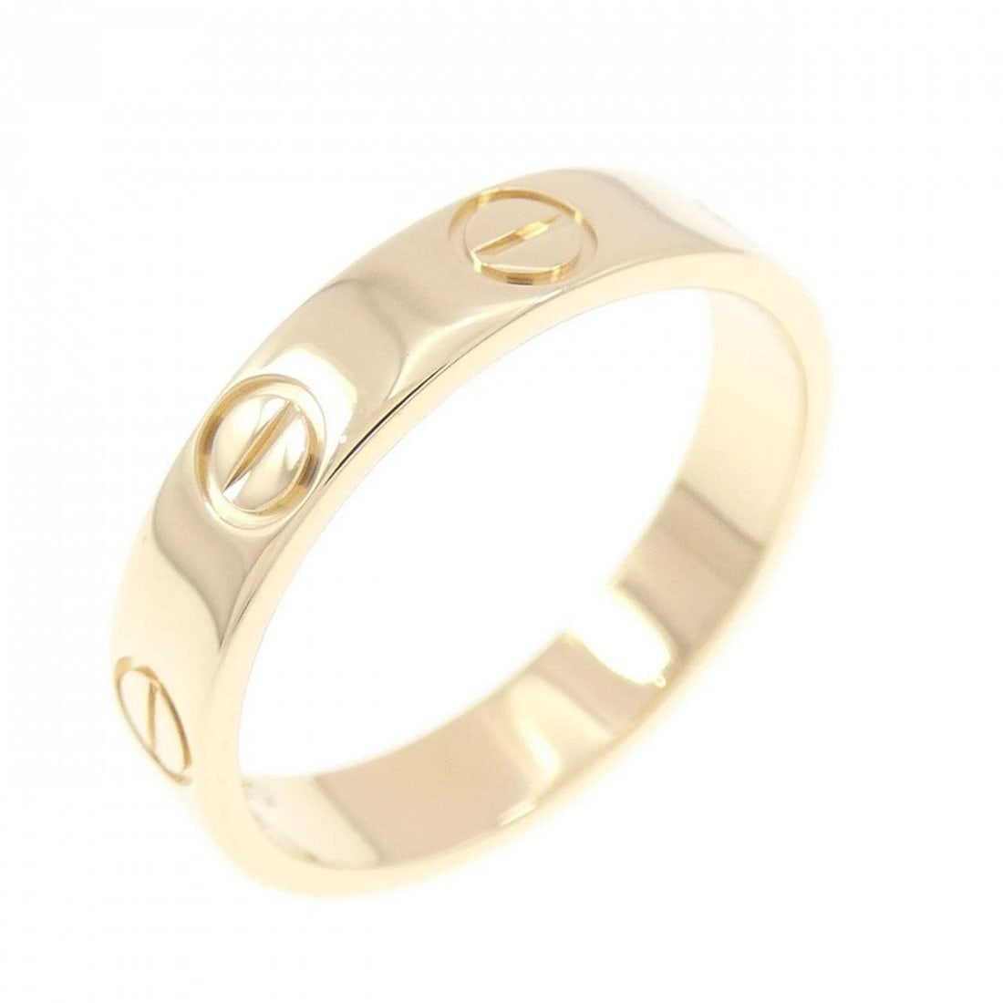 CARTIER MINI LOVE RING: Cartier Mini Love Ring Brand: CARTIER Type/Style: Cartier ring Material: 750 yellow gold, Color: yellow gold Size: US 5 Accessories: None Accessories Notice: When purchasing pre-owned goods, please