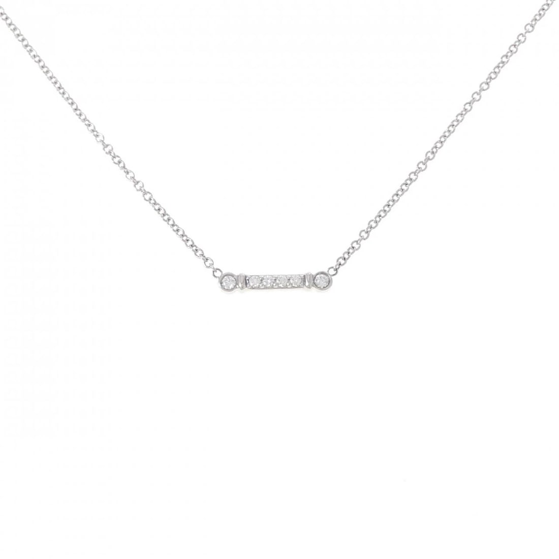 TIFFANY&CO. FLEUR-DE-LIS STEM NECKLACE: TIFFANY&Co. Fleur-de-lis Stem Necklace Brand: TIFFANY&Co. Type/Style: TIFFANY&Co. Necklace Material: Platinum950, Main Stone Natural Color: Silver Size: Actual Size Pendant Length approx. x width