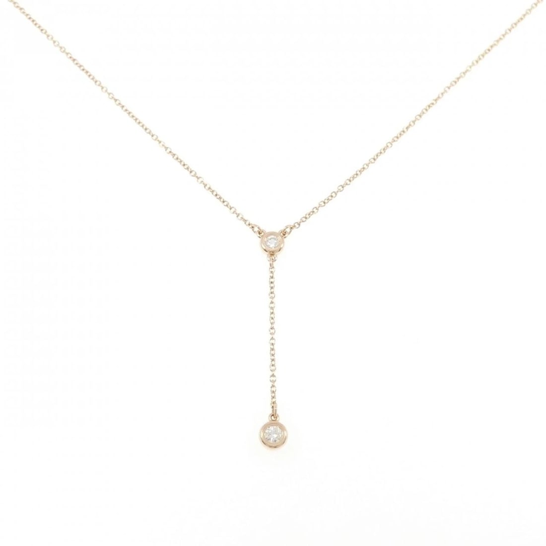 TIFFANY & CO. BY THE YARD NECKLACE: TIFFANY & Co. By the Yard Necklace Brand: TIFFANY&Co. Type/Style: TIFFANY&Co. Necklace Material: 750 Pink Gold, Main Stone Natural Color: pink gold Size: Length 41cm Actual Size Diameteraround: 4.5mm