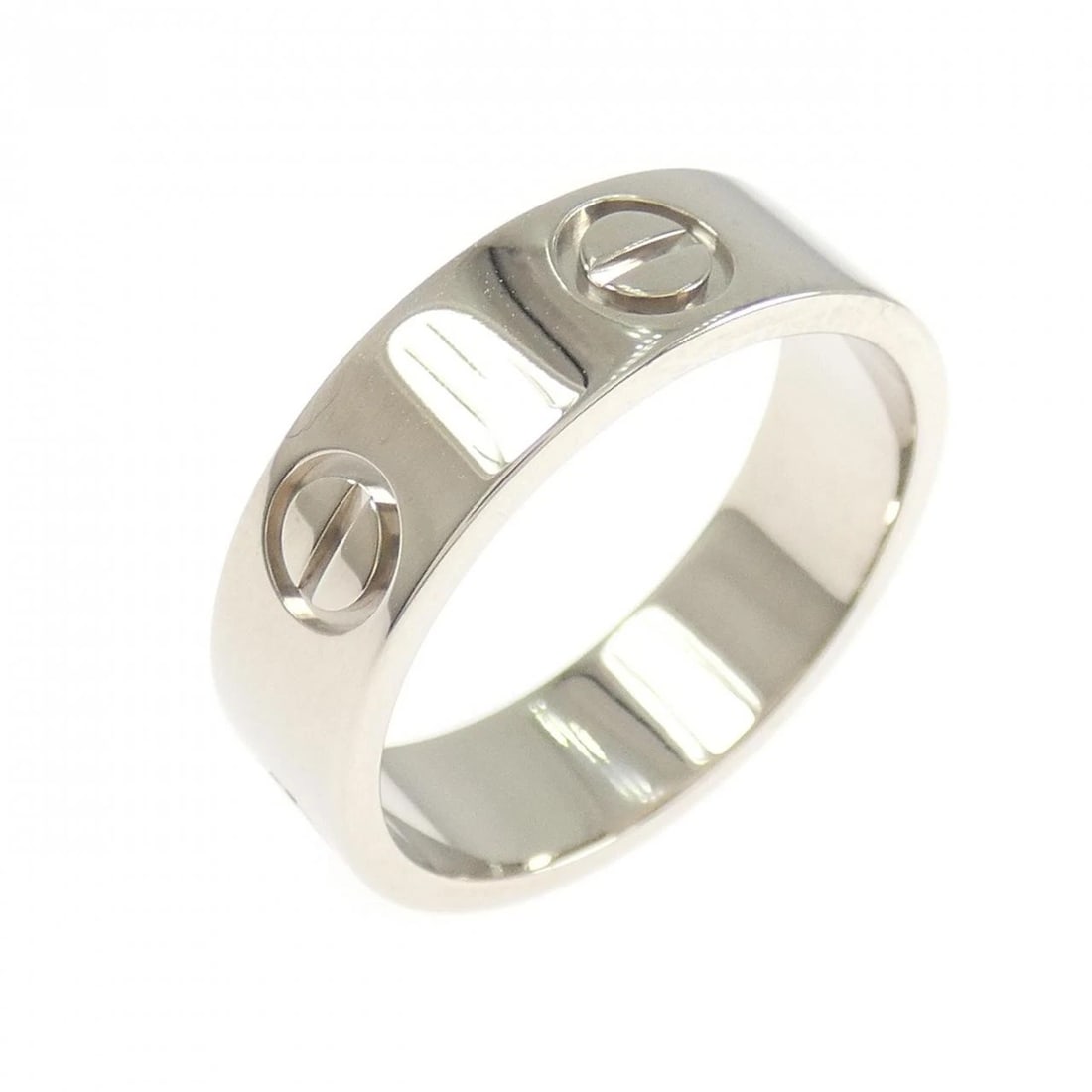 CARTIER LOVE RING: Cartier Love Ring Brand: CARTIER Type/Style: Cartier Ring Material: 750 white gold, Color: White gold Size: US 6 1/4 Accessories: None Accessories Notice: When purchasing pre-owned goods,