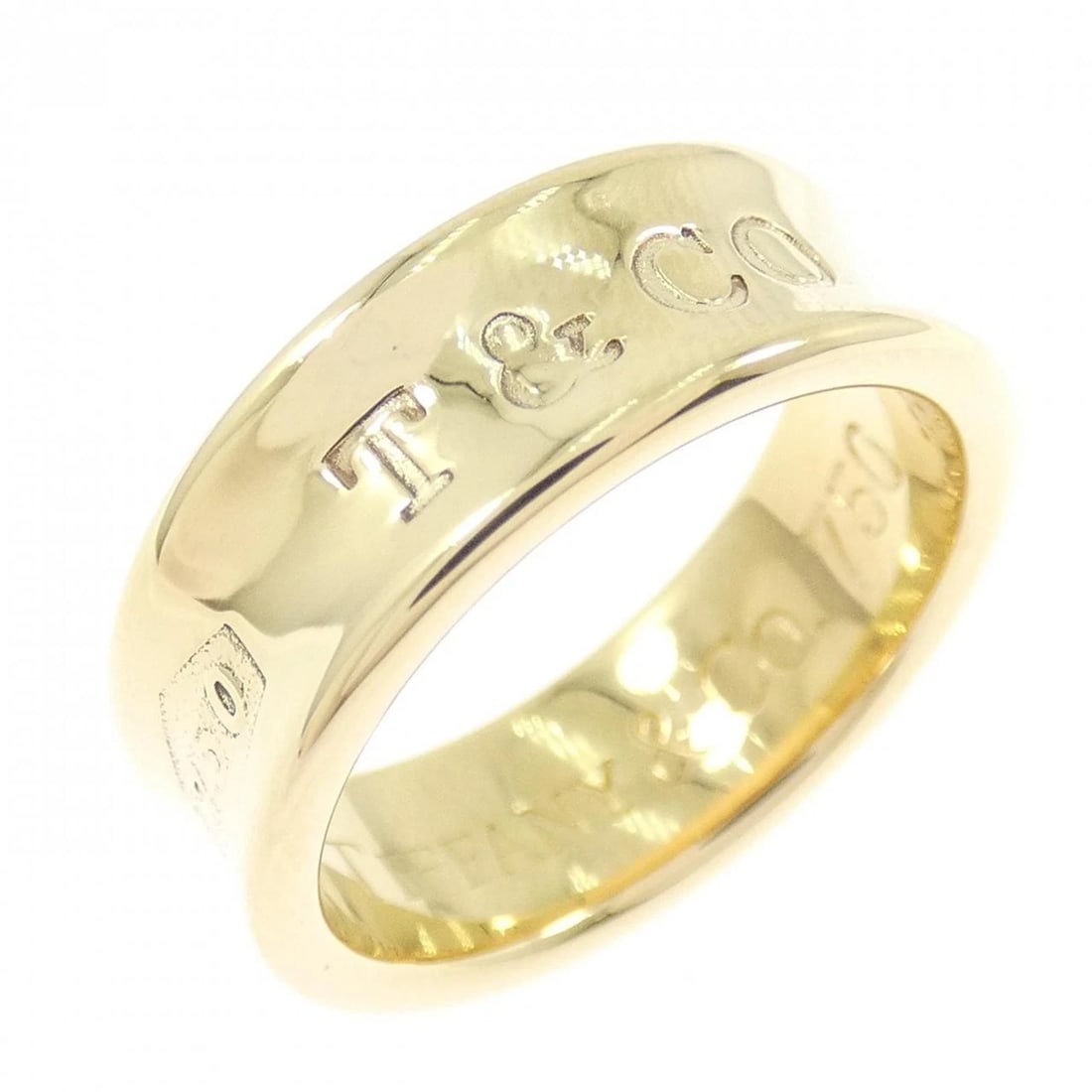 TIFFANY & CO. RING: TIFFANY & Co. Ring Brand: TIFFANY&Co. Type/Style: TIFFANY & Co. Ring Material: 750 yellow gold, Color: yellow gold Size: US 4 Accessories: None Accessories Notice: When purchasing pre-owned goods,