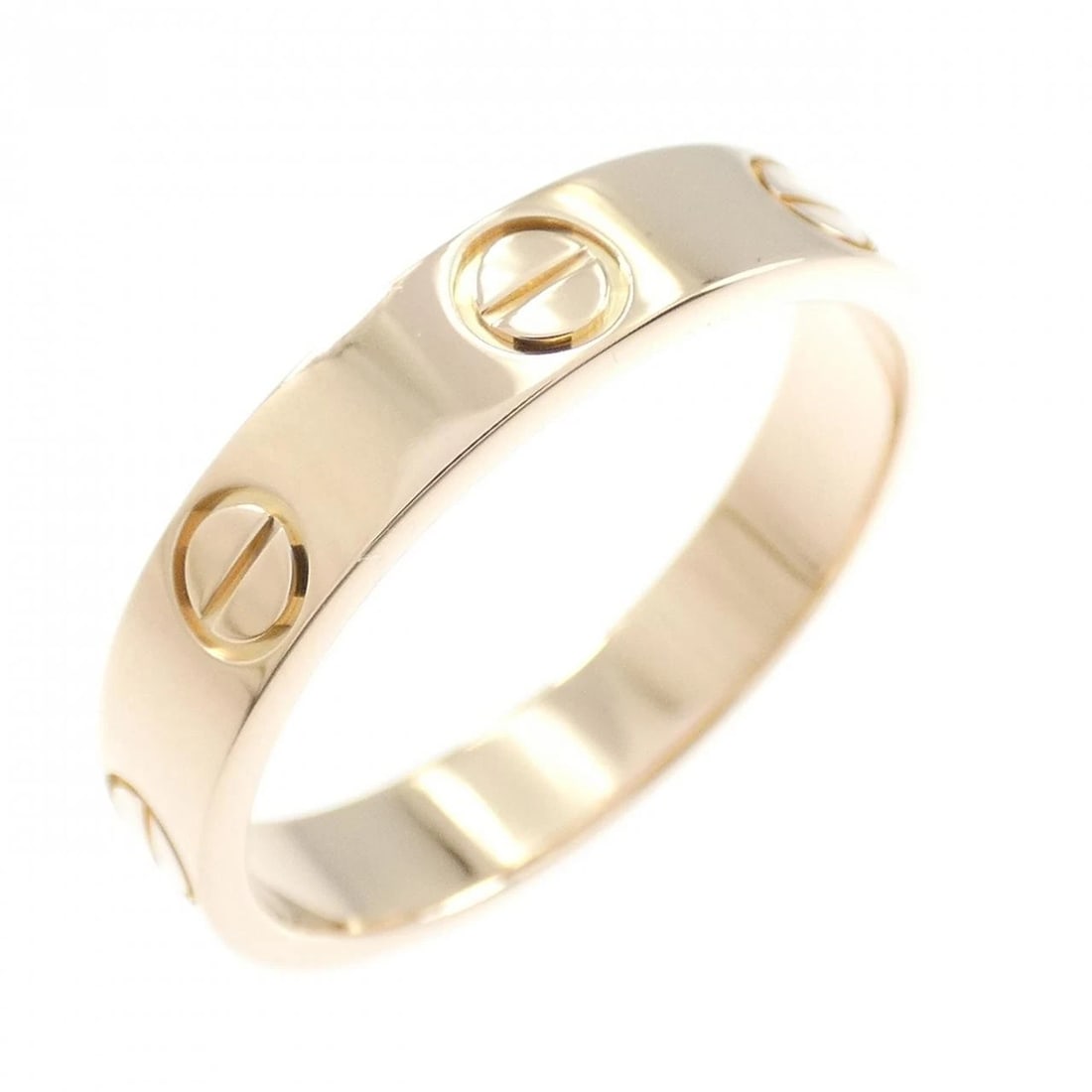 CARTIER MINI LOVE RING: Cartier Mini Love Ring Brand: CARTIER Type/Style: Cartier Ring Material: 750Pink Gold, Color: Pink Gold Size: US 5 1/4 Accessories: None Accessories Notice: When purchasing pre-owned goods
