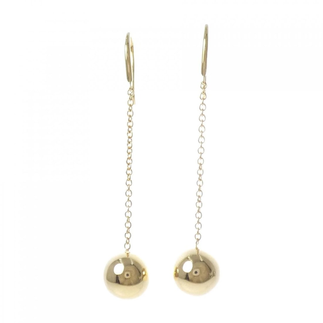 TIFFANY&CO. BALL HOOK PIERCE: TIFFANY&Co. Ball Hook Pierce Brand: TIFFANY&Co. Type/Style: TIFFANY&Co. Pierce/Earring Material: 750 yellow gold, Color: yellow gold Size: Actual Size Approximate dimensions (height x width): 41.3mm