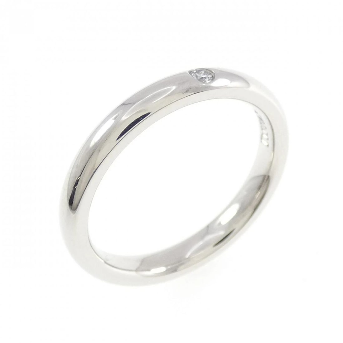 TIFFANY&CO. STACKING BAND RING: TIFFANY&Co. Stacking Band Ring Brand: TIFFANY&Co. Type/Style: TIFFANY & Co. Ring Material: Platinum950, Main Stone natural Color: silver Size: US 5 1/4 Accessories: None Accessories Notice: When
