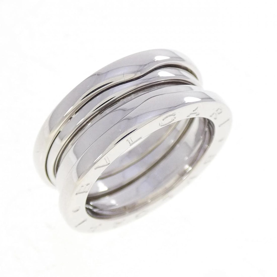 BVLGARI B.ZERO1 3-BAND RING: Bvlgari B.zero1 3-Band Ring Brand: BVLGARI Type/Style: Bulgari Ring Material: 750 white gold, Color: White Gold Size: US 5 1/2 Accessories: None Accessories Notice: When purchasing pre-owned goods,