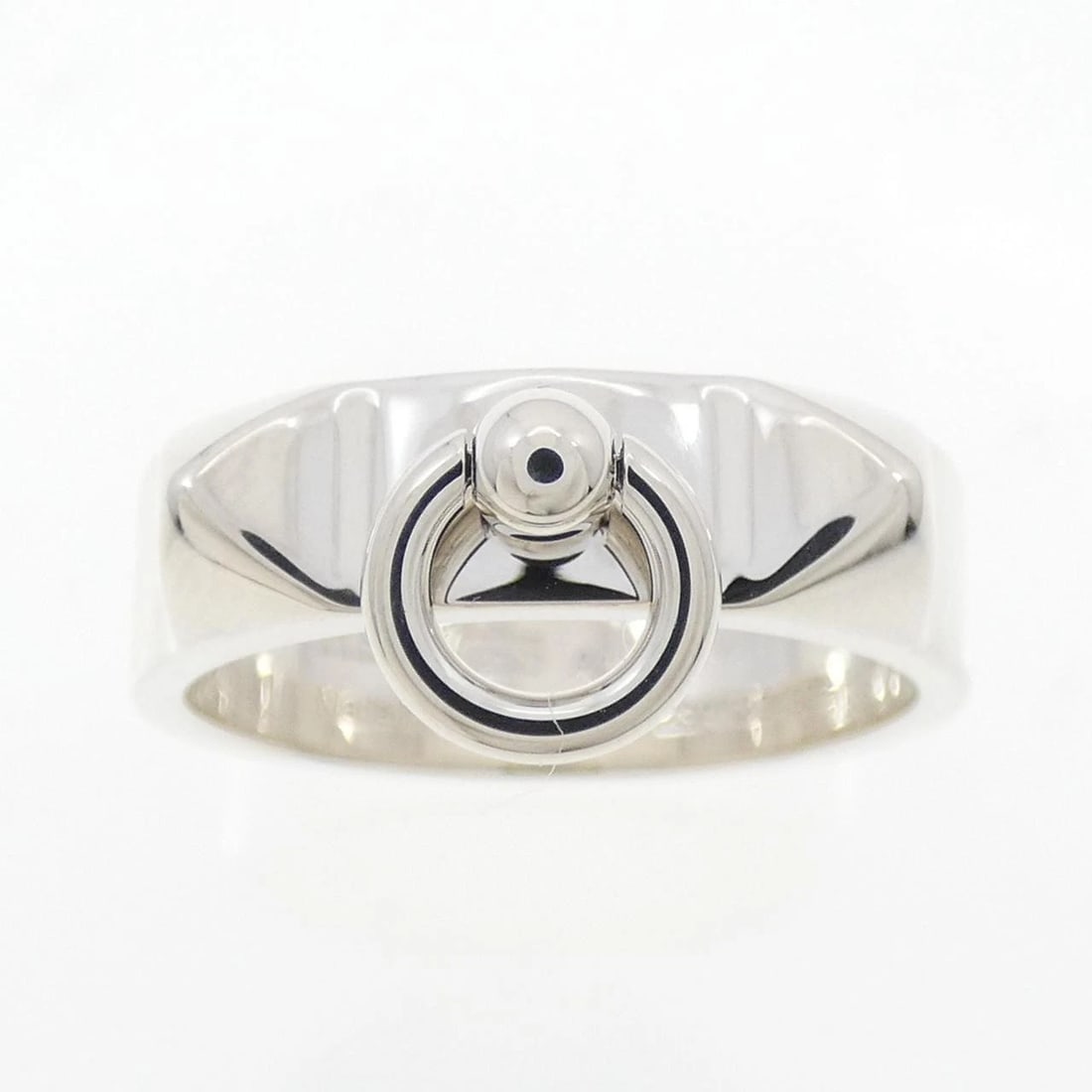 HERMES COLLIER DE CHIEN RING: Hermes Collier de Chien Ring Brand: HERMES Type/Style: Hermes Ring Material: 925Silver, Color: Silver Size: US 5 3/4 Accessories: None Accessories Notice: When purchasing pre-owned goods, please