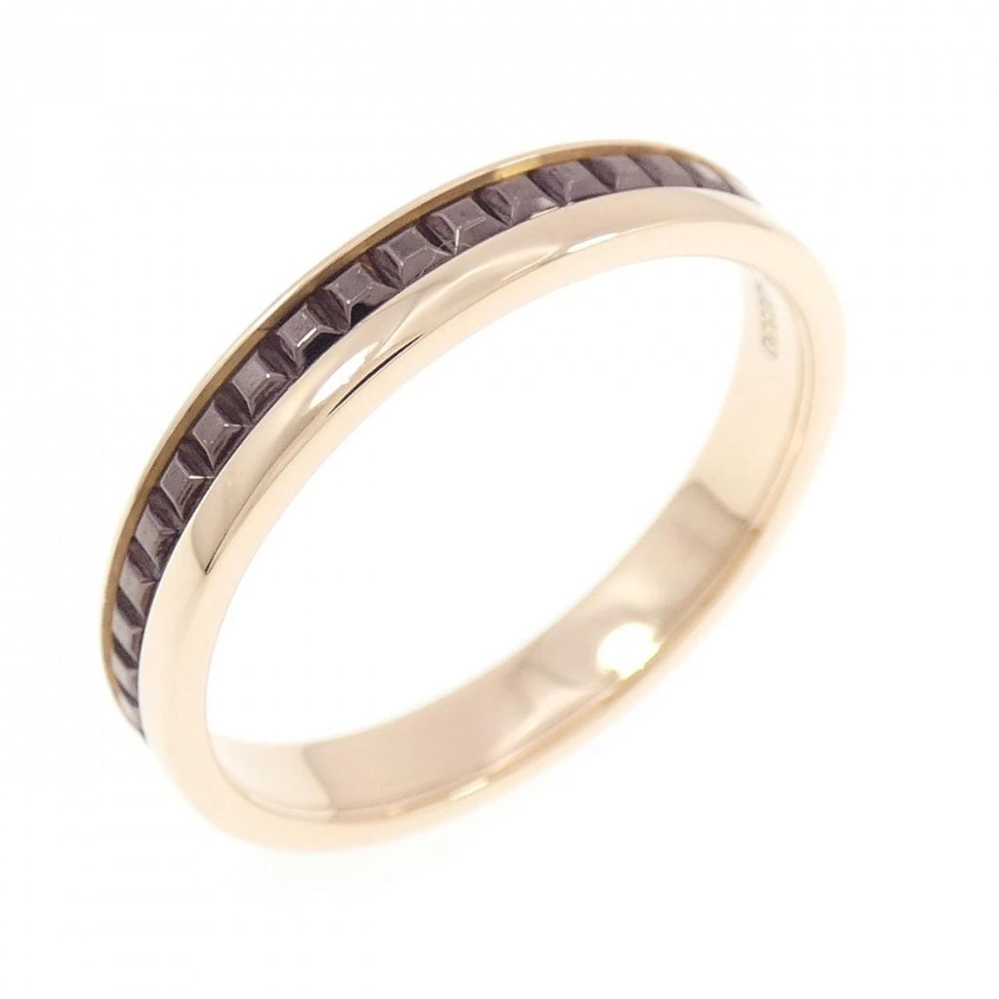 BOUCHERON QUATRE CLASSIC RING: Boucheron Quatre Classic Ring Brand: Boucheron Type/Style: Boucheron Ring Material: 750 pink gold/PVD, Color: pink gold Size: US 10 1/4 Accessories: None Accessories Notice: When purchasing pre-owned