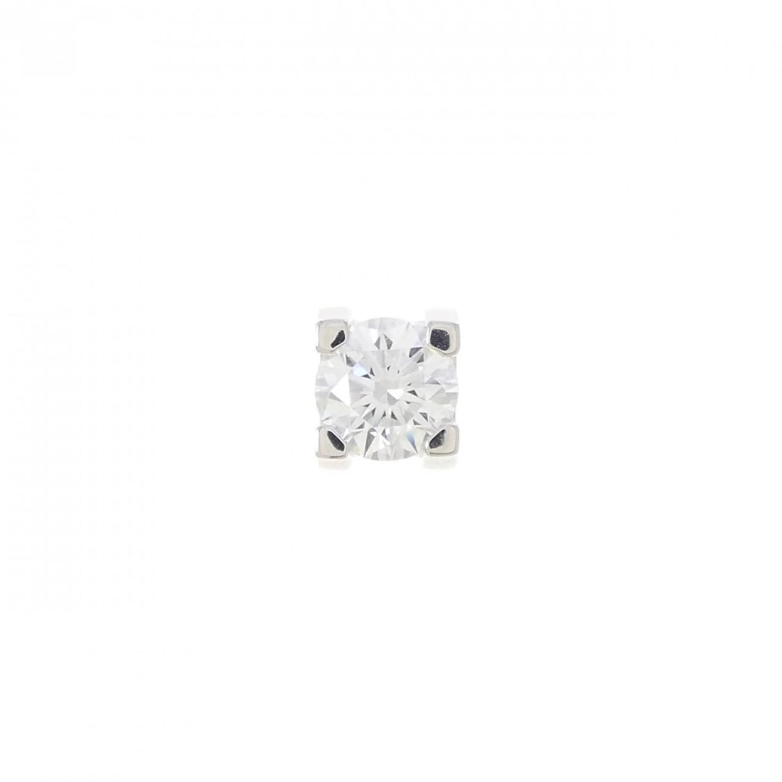 CARTIER C DE CARTIER PIERCE (SINGLE EARRING): Cartier C de Cartier Pierce (single earring) Brand: CARTIER Type/Style: Cartier Pierce/Earring Material: 750 white gold, Main Stone Natural Color: white gold Size: Actual Size Approx. height x width: