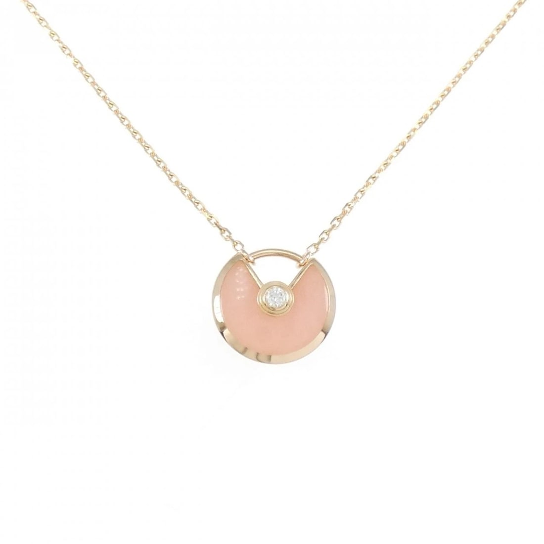CARTIER AMULET EXTRA SMALL NECKLACE: Cartier Amulet Extra Small Necklace Brand: CARTIER Type/Style: Cartier Necklace Material: 750 Pink Gold, Main Stone Opal Color: Pink Gold Size: Length 39?42cm Actual Size Pendant Length approx. x