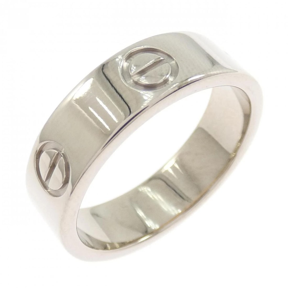CARTIER LOVE RING: Cartier Love Ring Brand: CARTIER Type/Style: Cartier Ring Material: 750 white gold, Color: White Gold Size: US 7 Accessories: None Accessories Notice: When purchasing pre-owned goods, please refer to