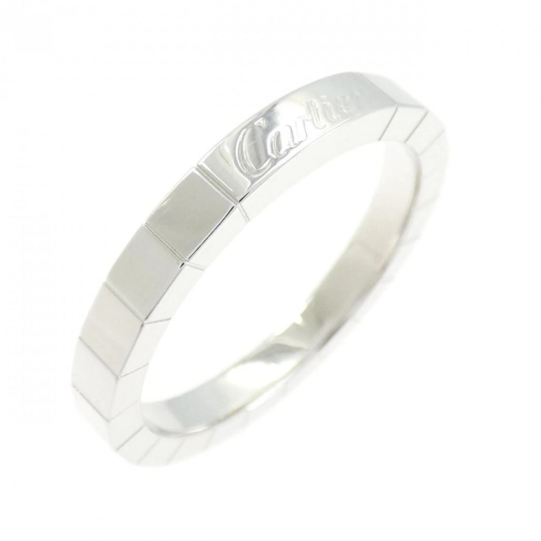 CARTIER LANIER RING: Cartier Lanier Ring Brand: CARTIER Type/Style: Cartier ring Material: 750 white gold, Color: White gold Size: US 9.5 Accessories: None Accessories Notice: When purchasing pre-owned goods, please