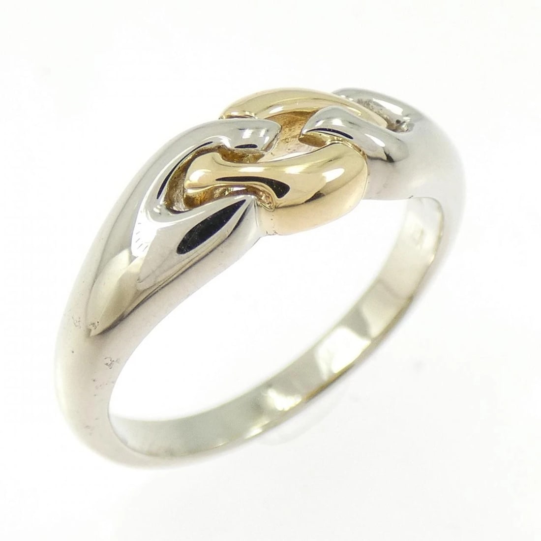 BVLGARI 750YG/750WG RING: Bvlgari 750YG/750WG Ring Brand: BVLGARI Type/Style: Bulgari Ring Material: 750 yellow gold/750 white gold, Color: YG,WG Size: US 5 1/4 Accessories: None Accessories Notice: When purchasing pre-owned